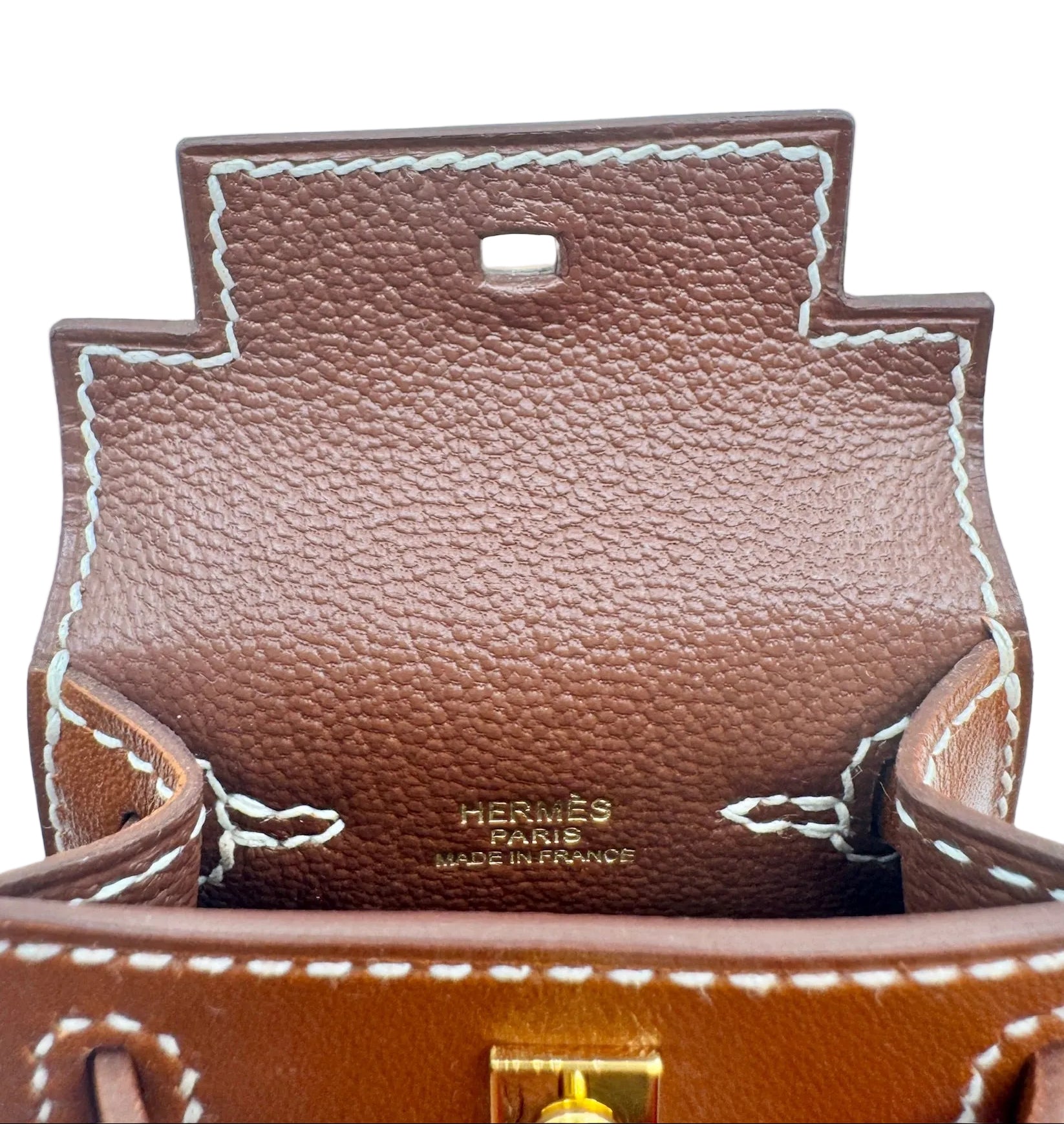 Hermès Micro Kelly Brown Bag Charm