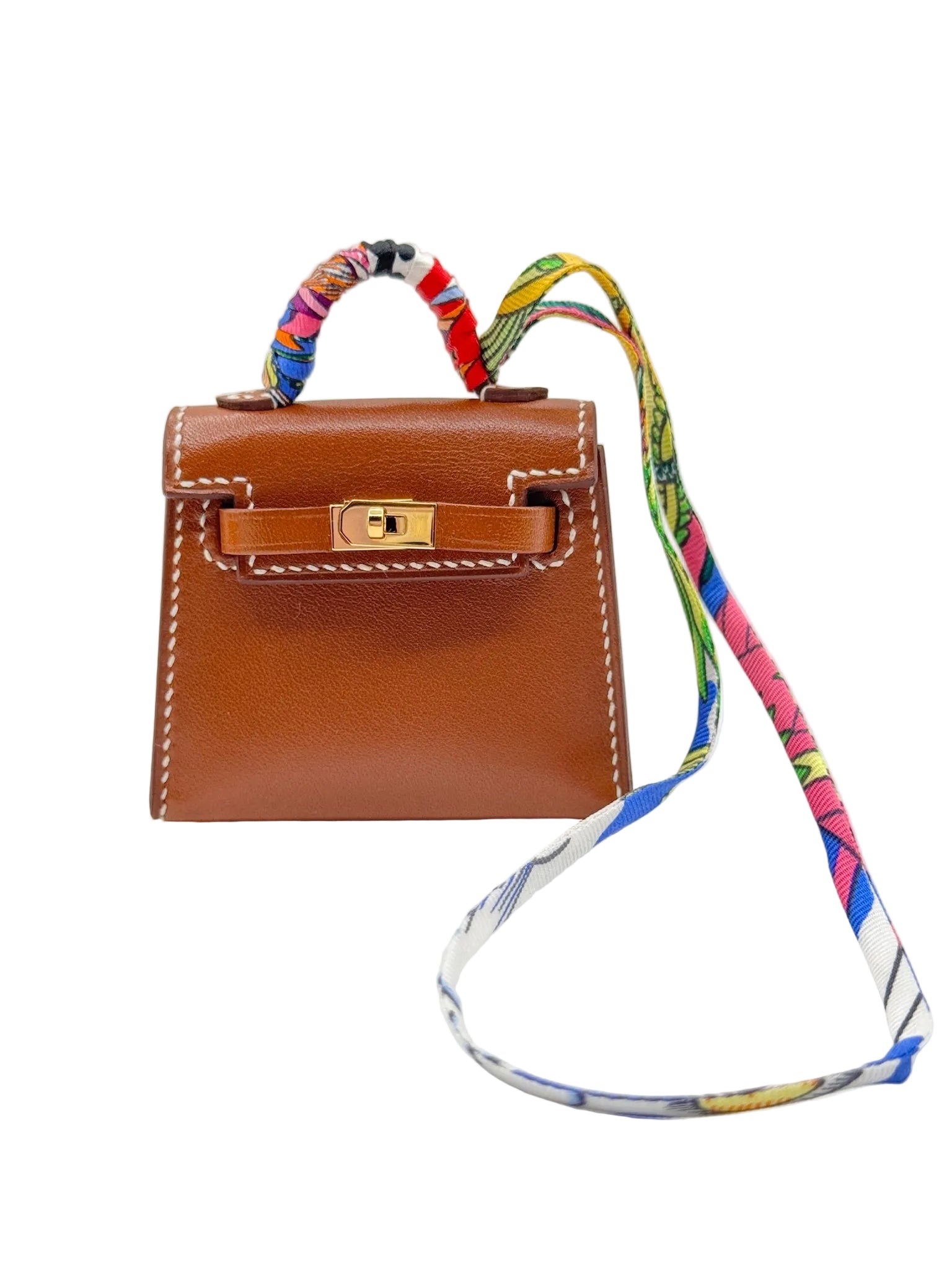 Hermès Micro Kelly Brown Bag Charm