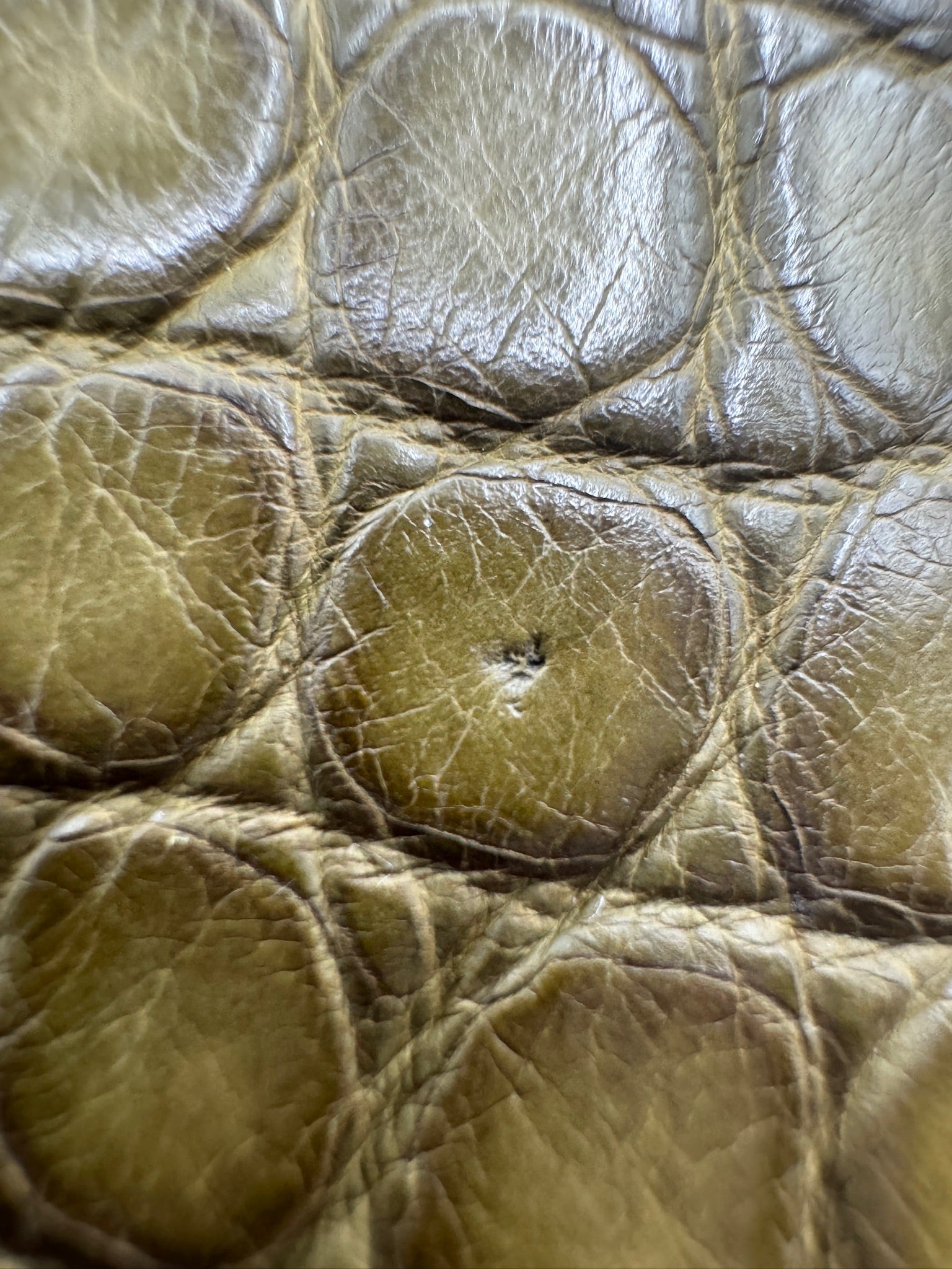 Chanel Matte Khaki Green Alligator Classic Double Flapbag