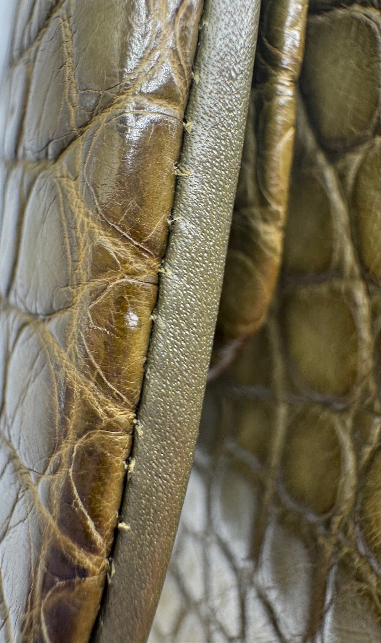 Chanel Matte Khaki Green Alligator Classic Double Flapbag