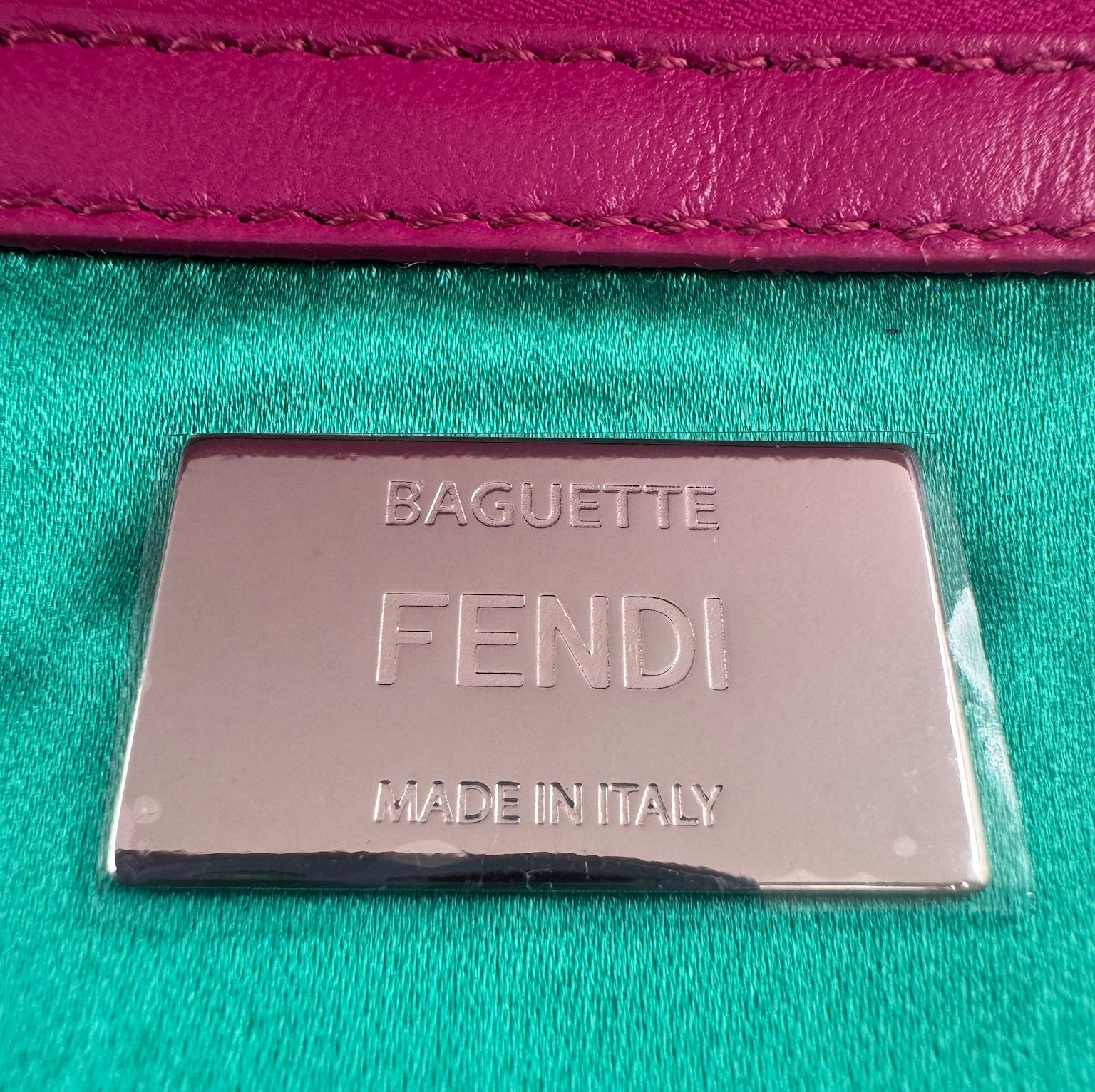 FENDI Pink Sequins Baguette