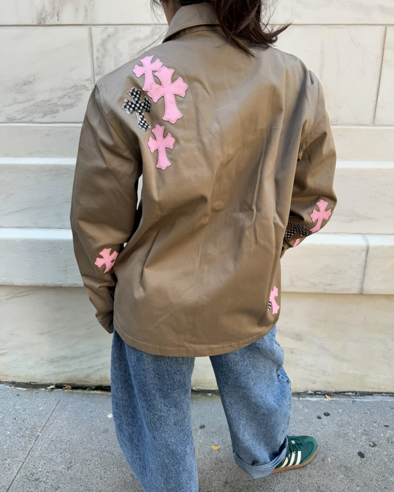 Chrome Hearts Khaki with Pink Cross Jacket