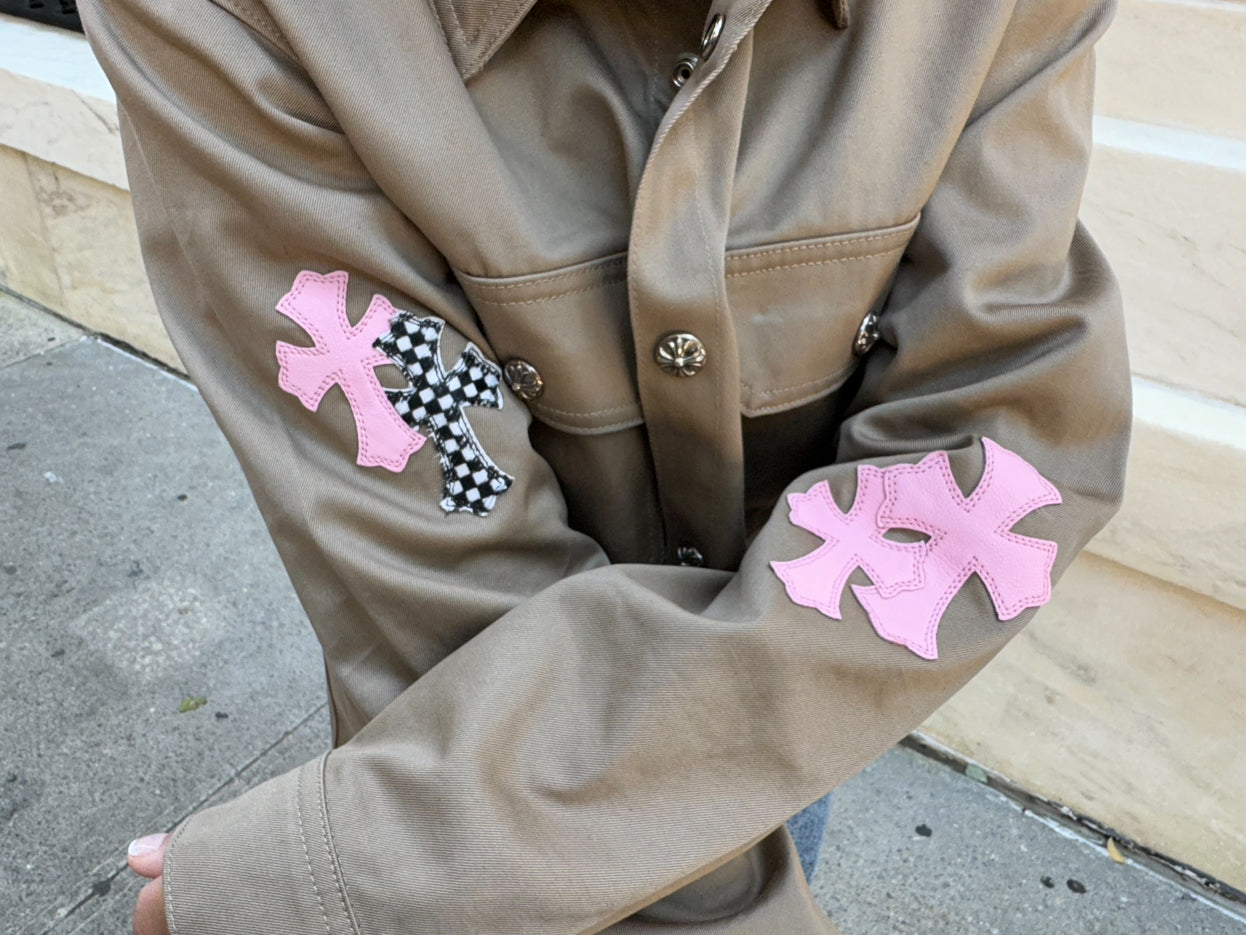 Chrome Hearts Khaki with Pink Cross Jacket
