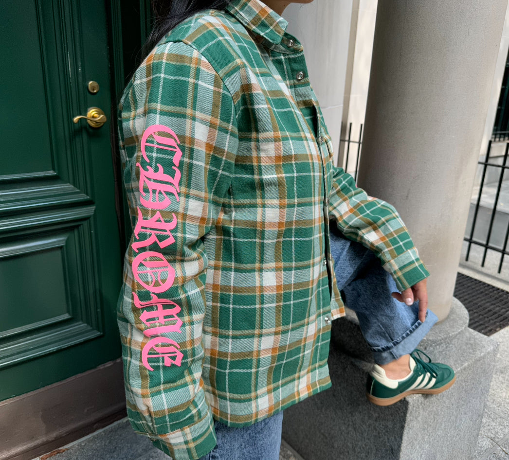 Chrome Hearts Green Flannel Plaid Jacket