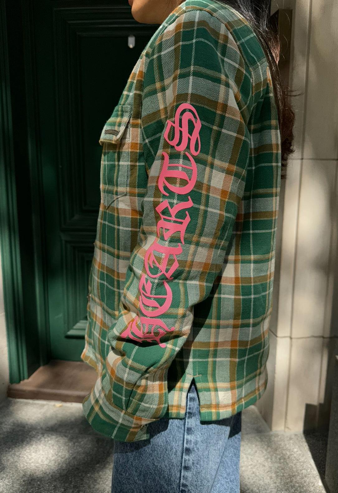Chrome Hearts Green Flannel Plaid Jacket