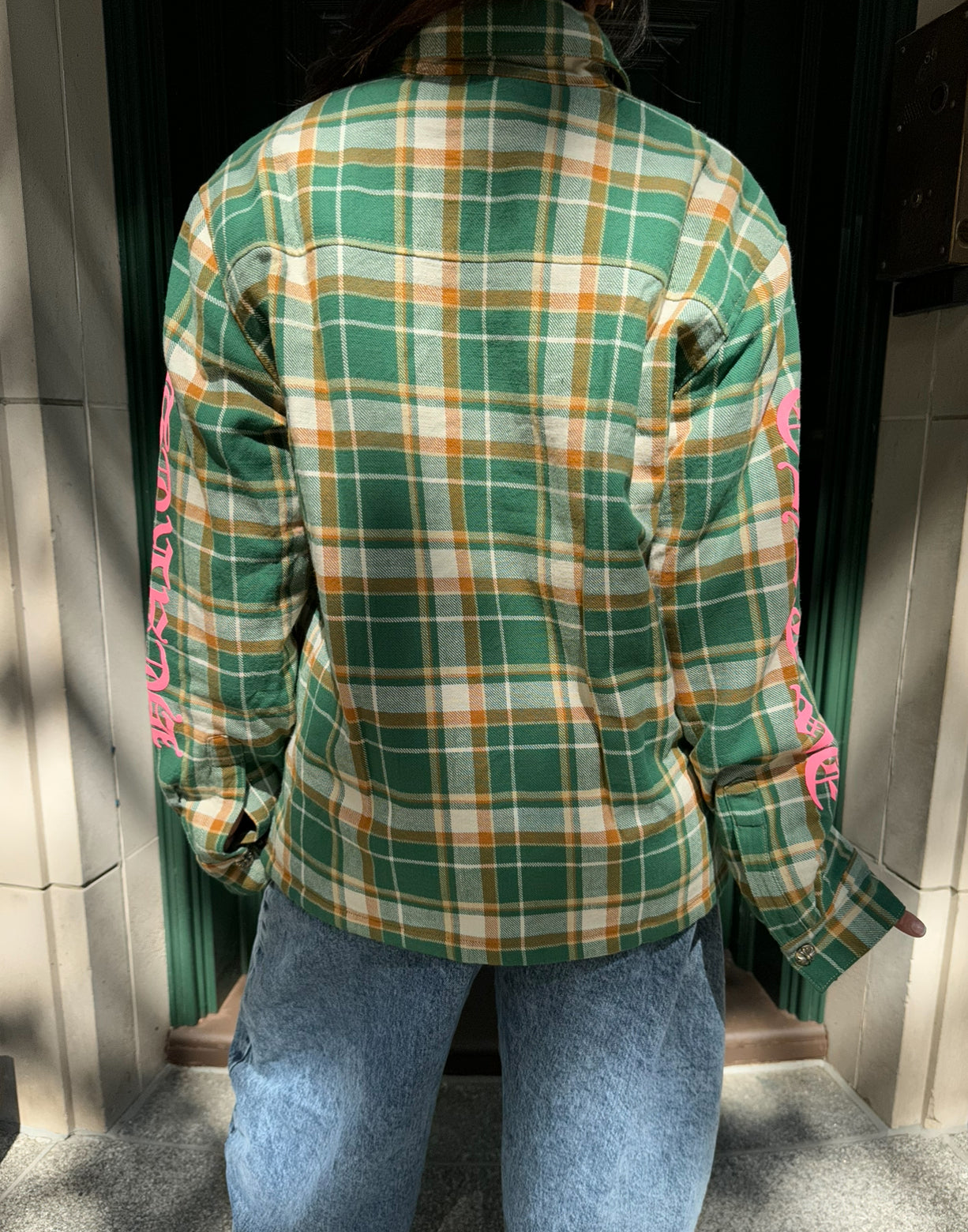 Chrome Hearts Green Flannel Plaid Jacket