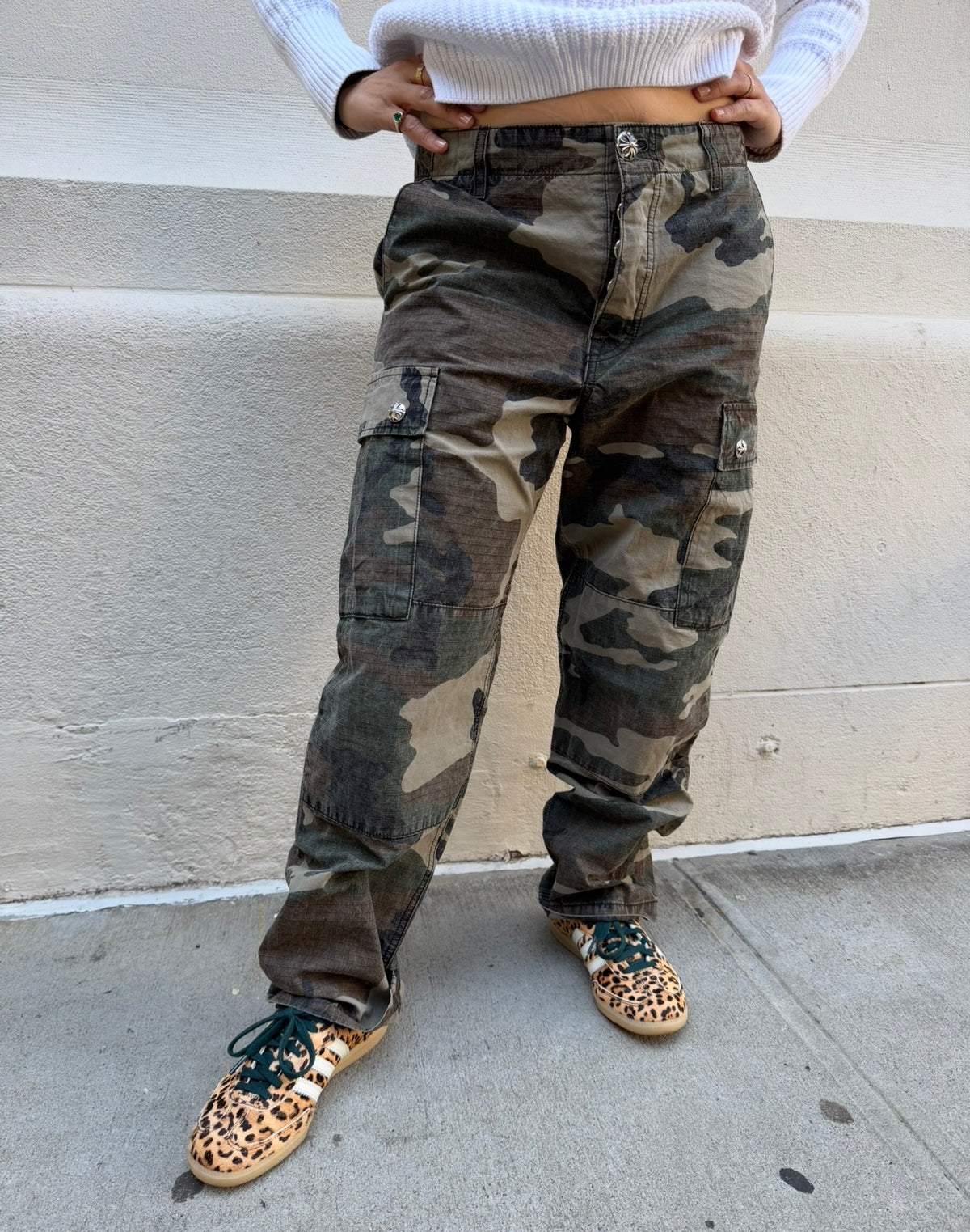 Chrome Hearts Camouflage Devil Dog Cargo Pants