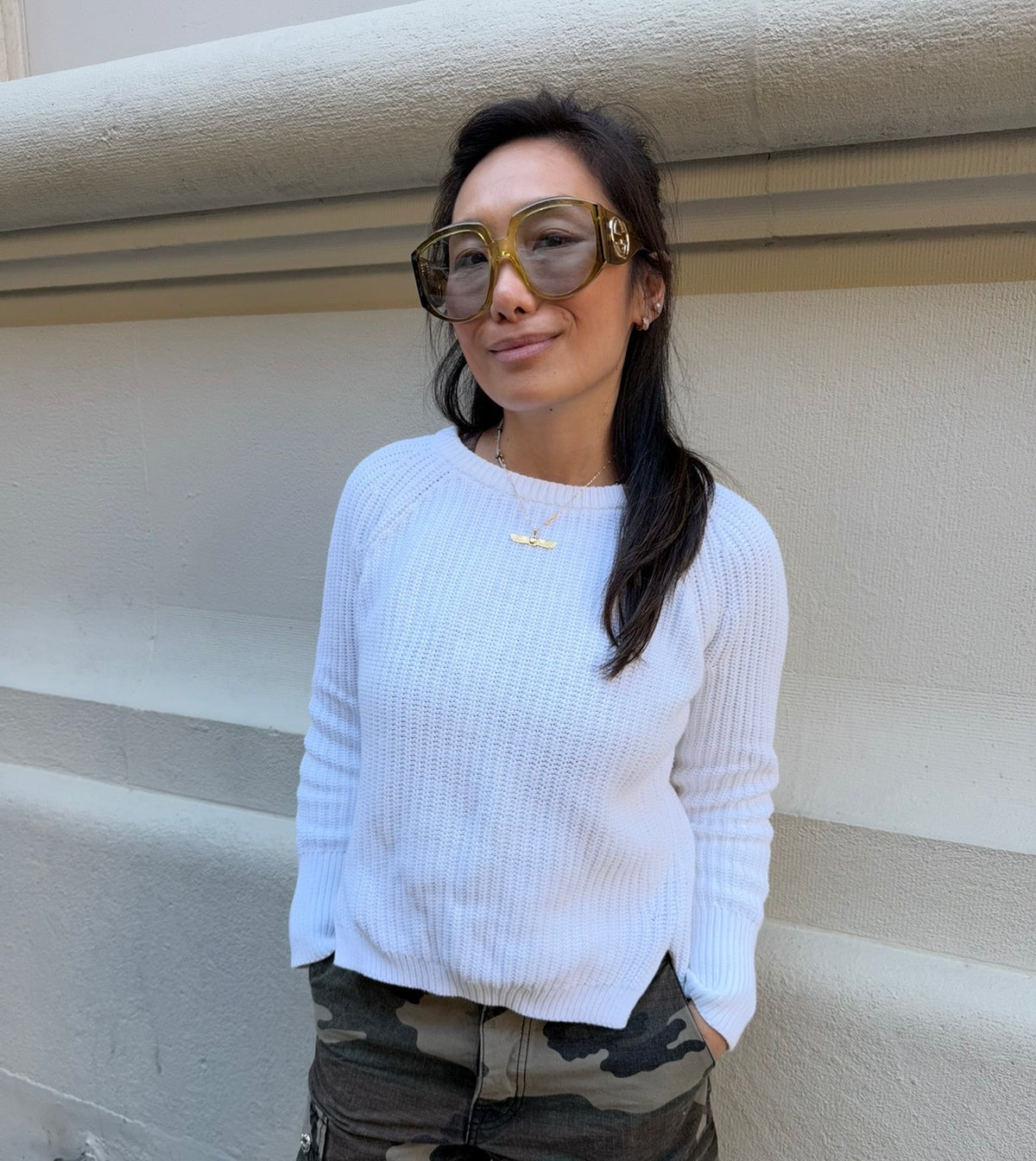 Gucci Khaki Green Oversized Sunglasses