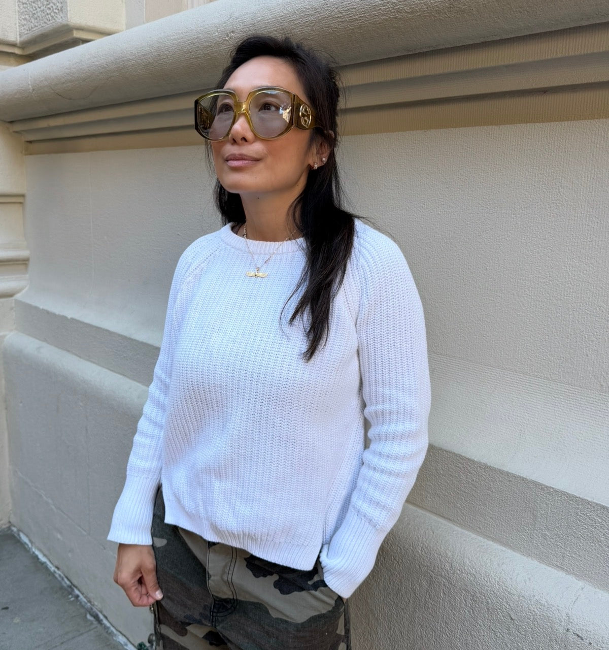 Gucci Khaki Green Oversized Sunglasses