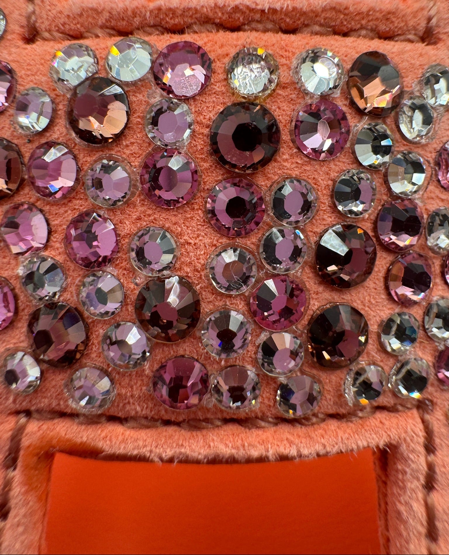 Hermès Oasis Sandals Coral Orange with Crystals