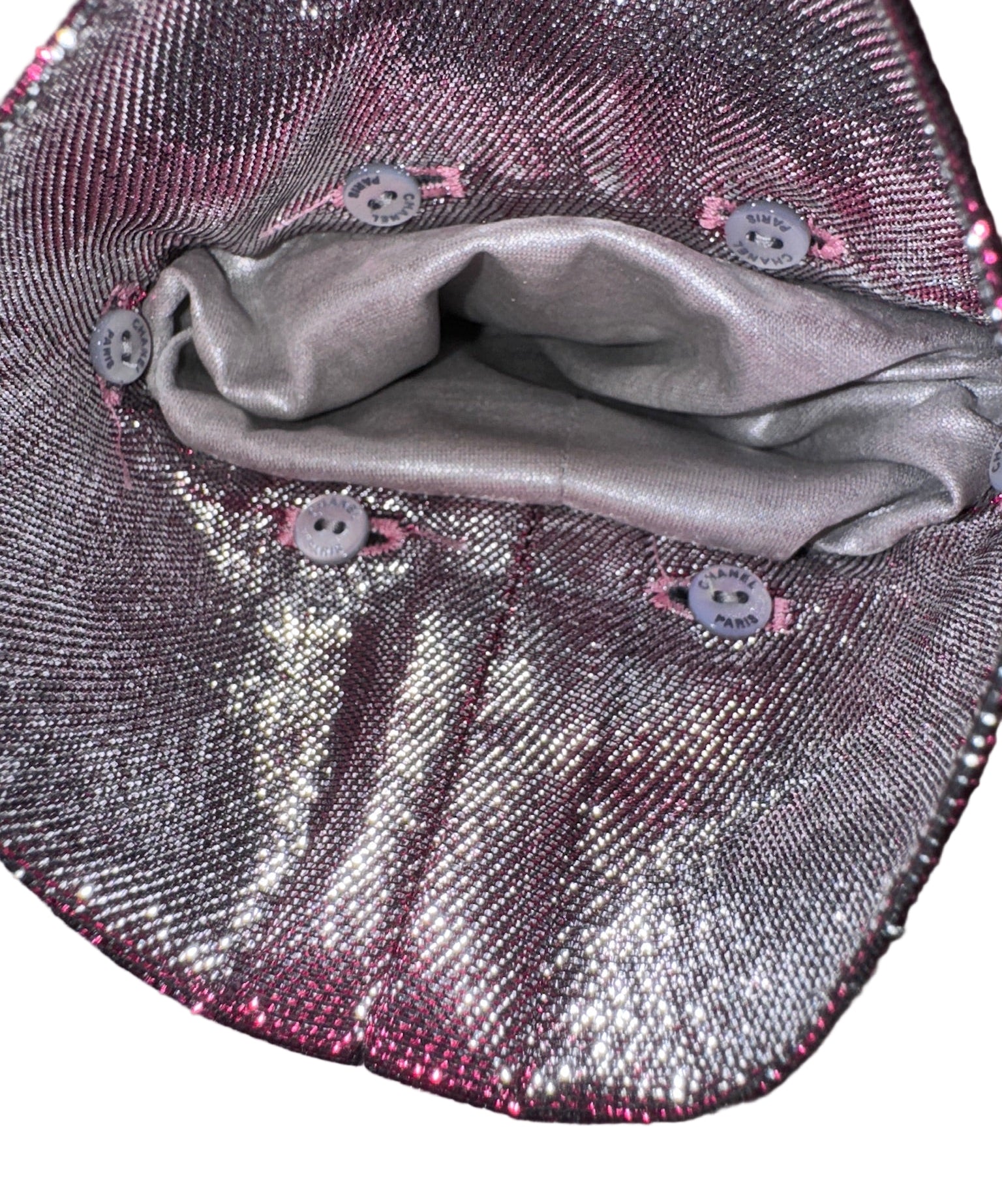 CHANEL Fantasy Tweed Jacket Gray and Metallic Blue