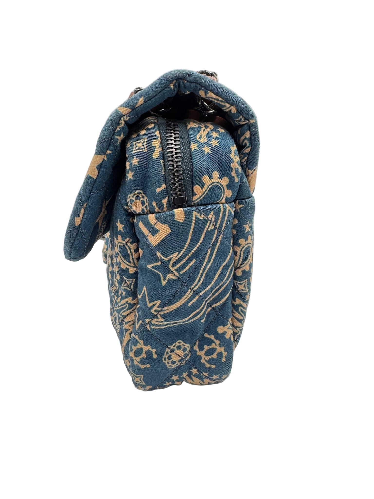 Chanel Light Blue Cowboy Bandana FlapBag