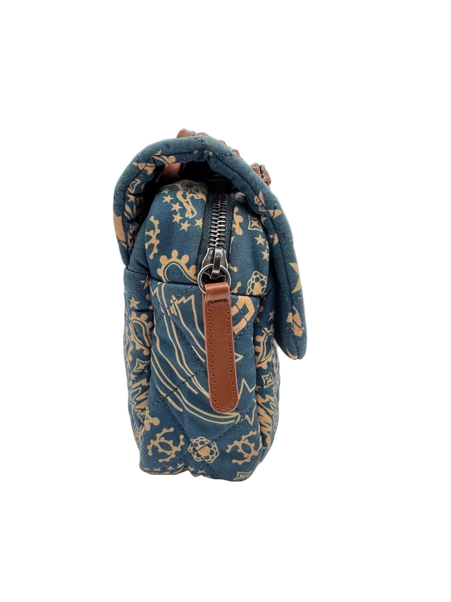 Chanel Light Blue Cowboy Bandana FlapBag