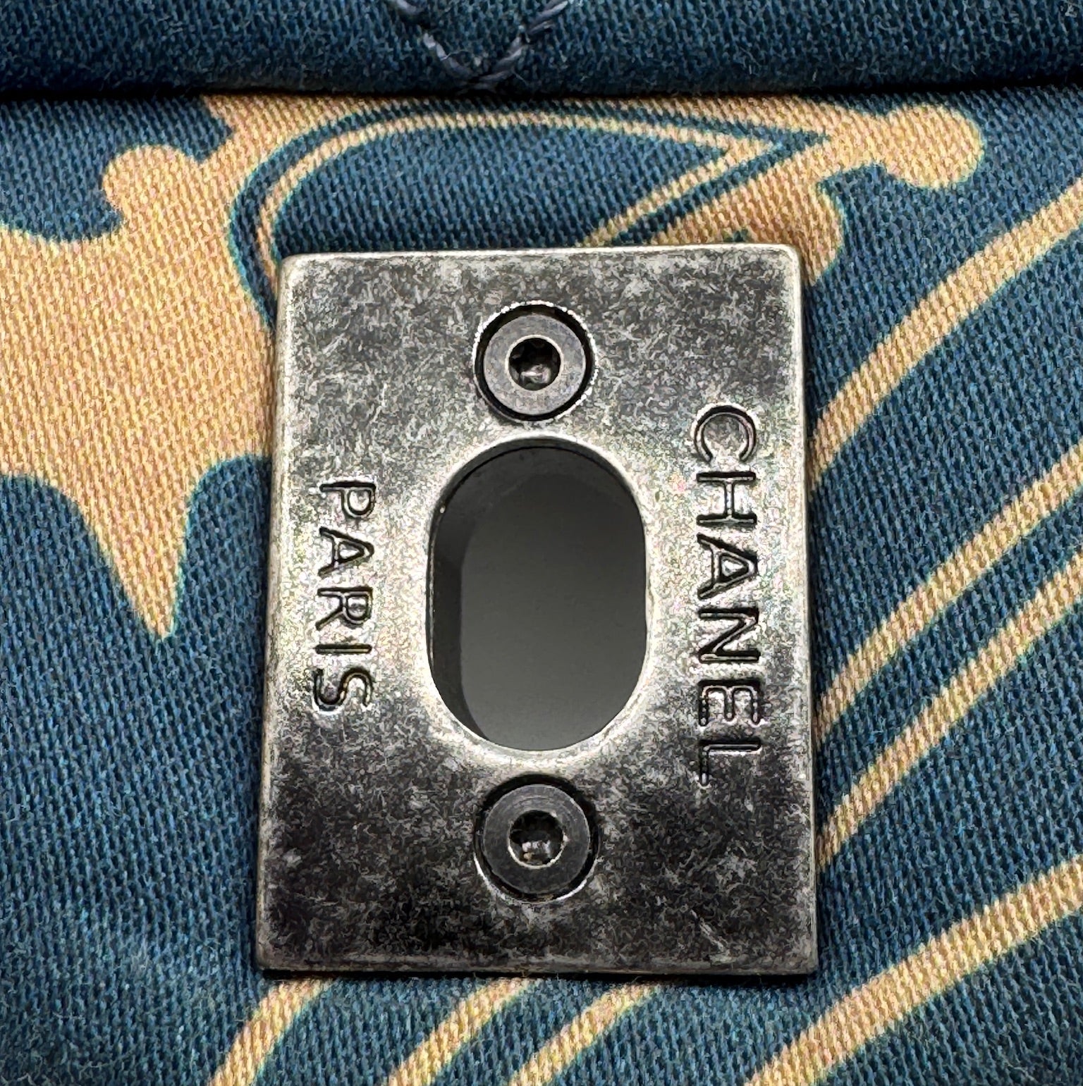 Chanel Light Blue Cowboy Bandana FlapBag