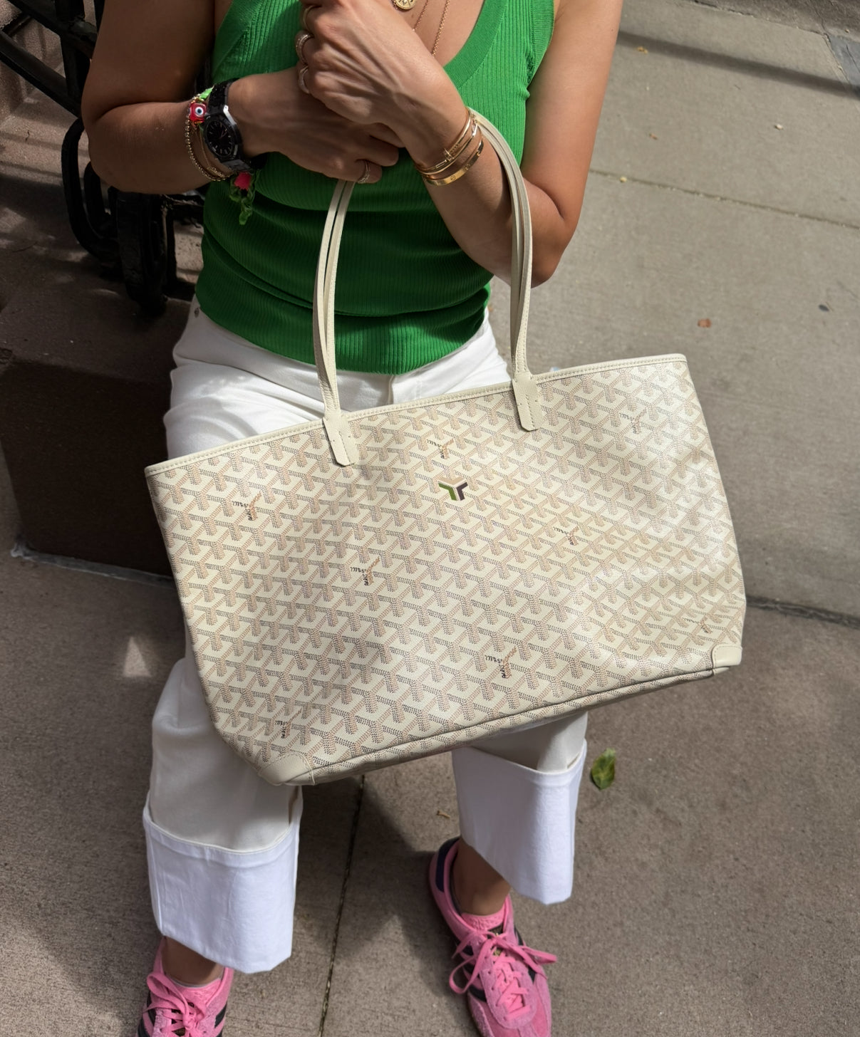 Goyard Artois Beige Sand Color Tote Bag