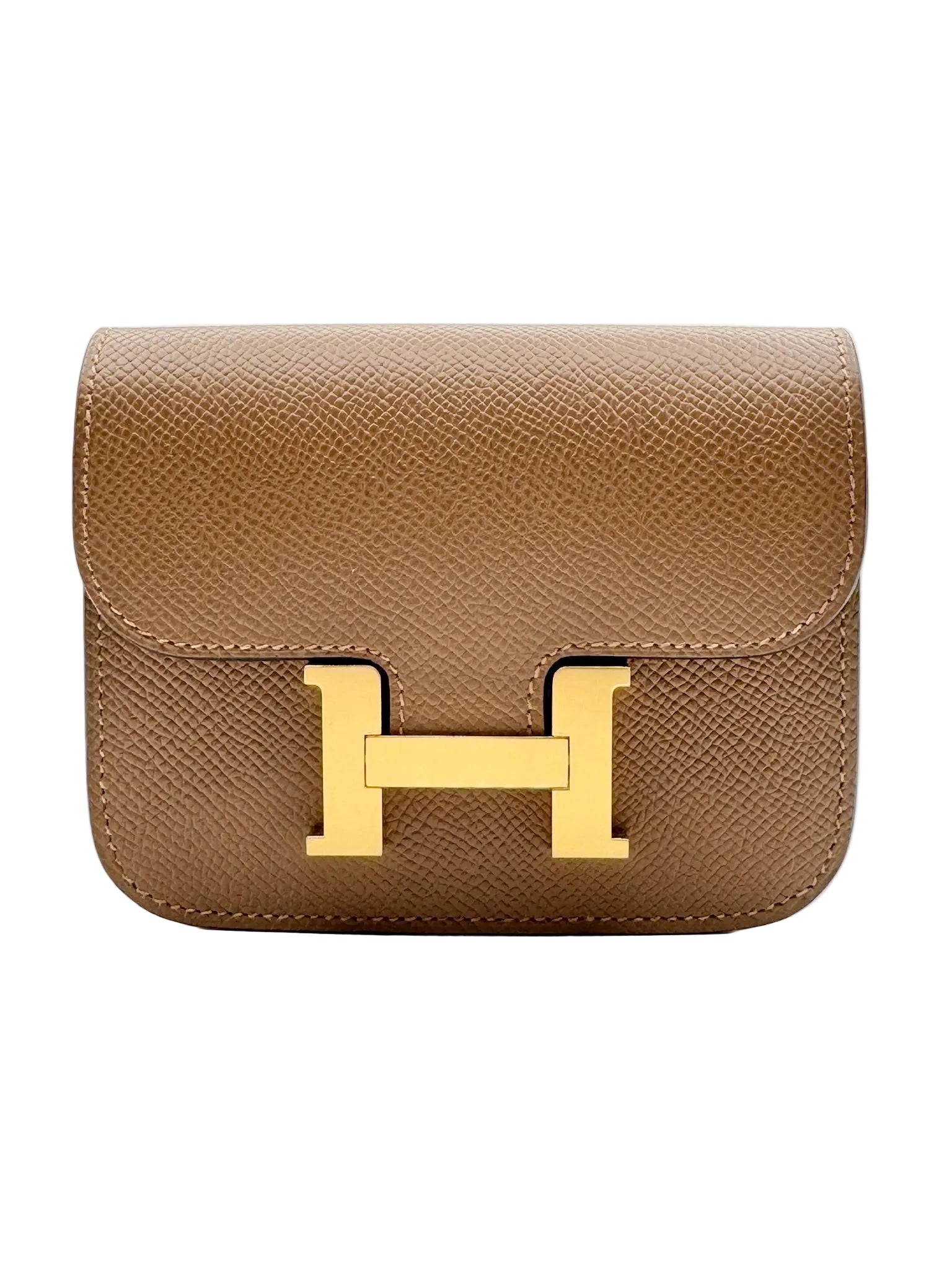 Hermès Constance Slim Wallet Alezan Gold Hardware