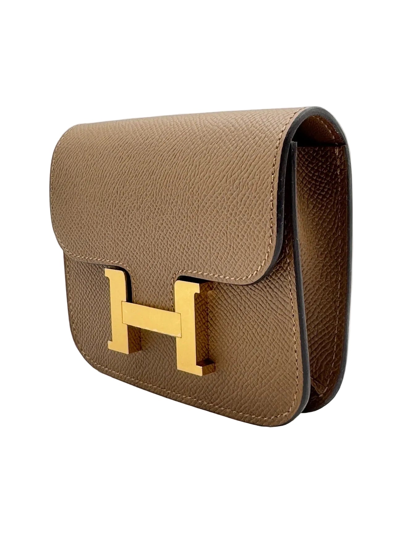 Hermès Constance Slim Wallet Alezan Gold Hardware