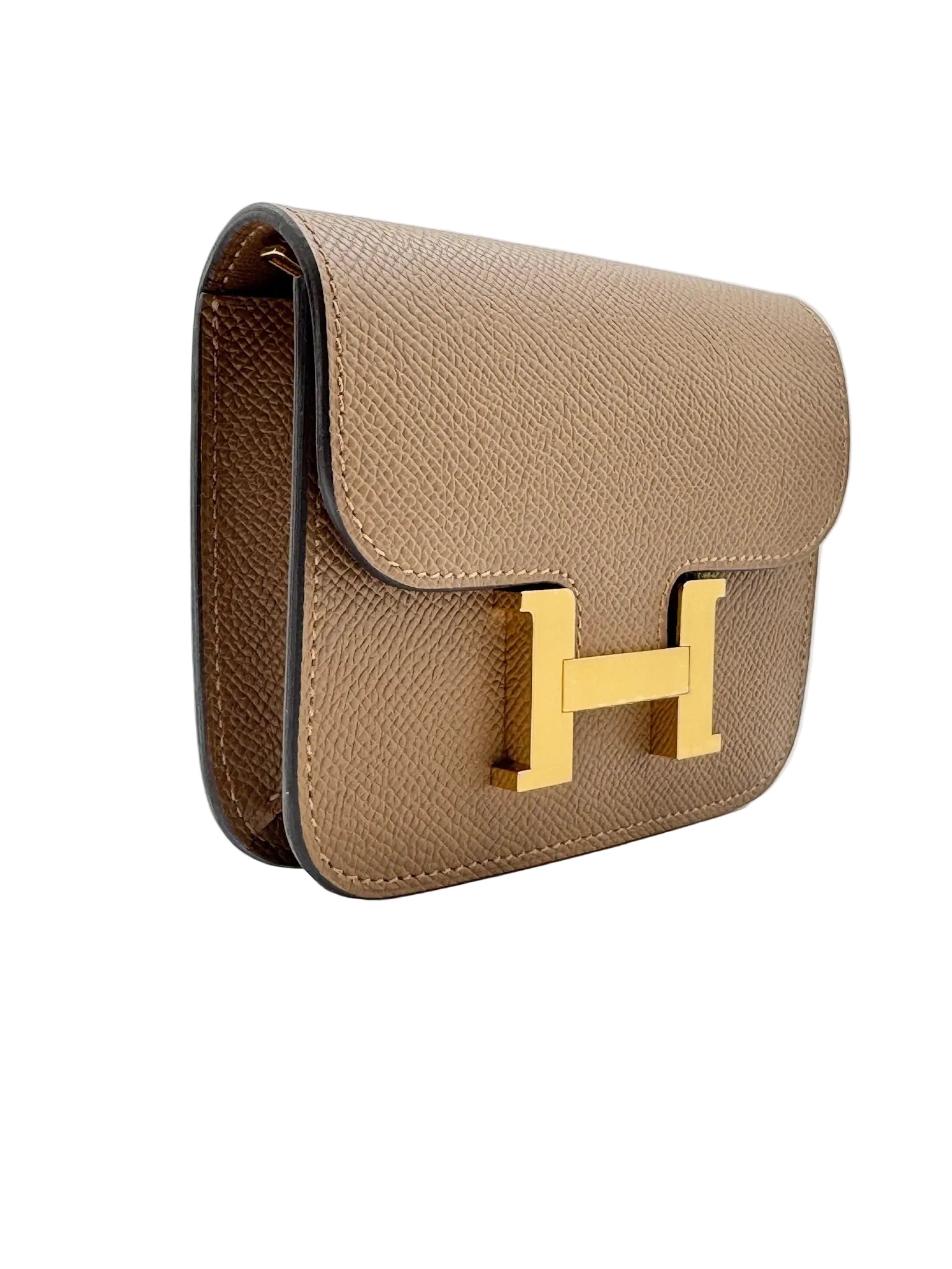 Hermès Constance Slim Wallet Alezan Gold Hardware