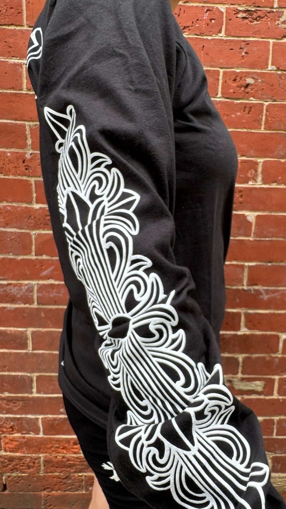 Chrome Hearts Black Long Sleeve Shirt Paris Logo