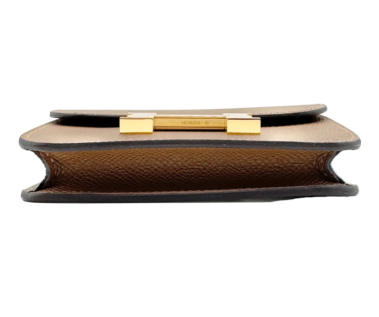 Hermès Constance Slim Wallet Alezan Gold Hardware