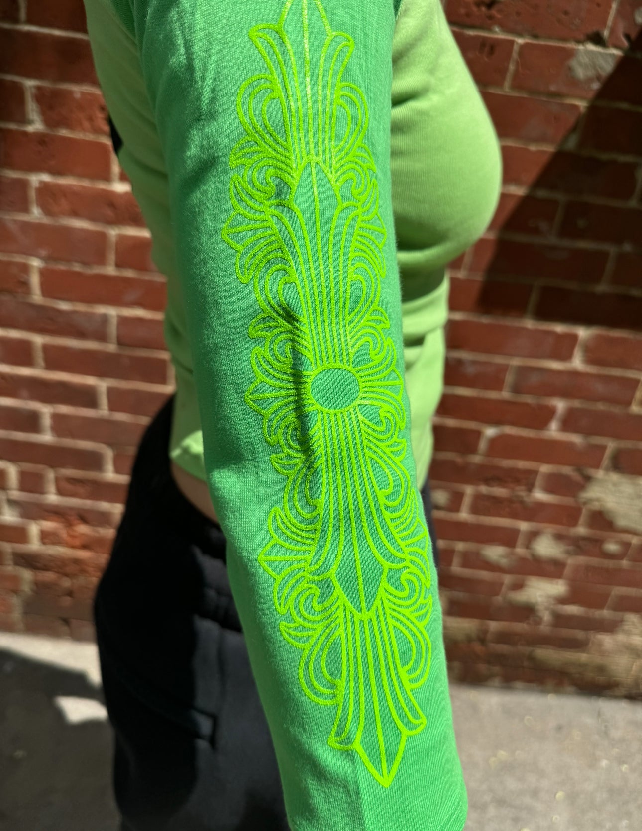 Chrome Hearts MattyBoy Green Baseball Baby Tee - Size M