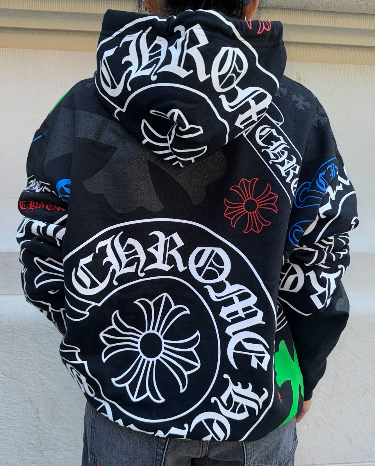 Chrome Hearts Black Stencil Hoodie