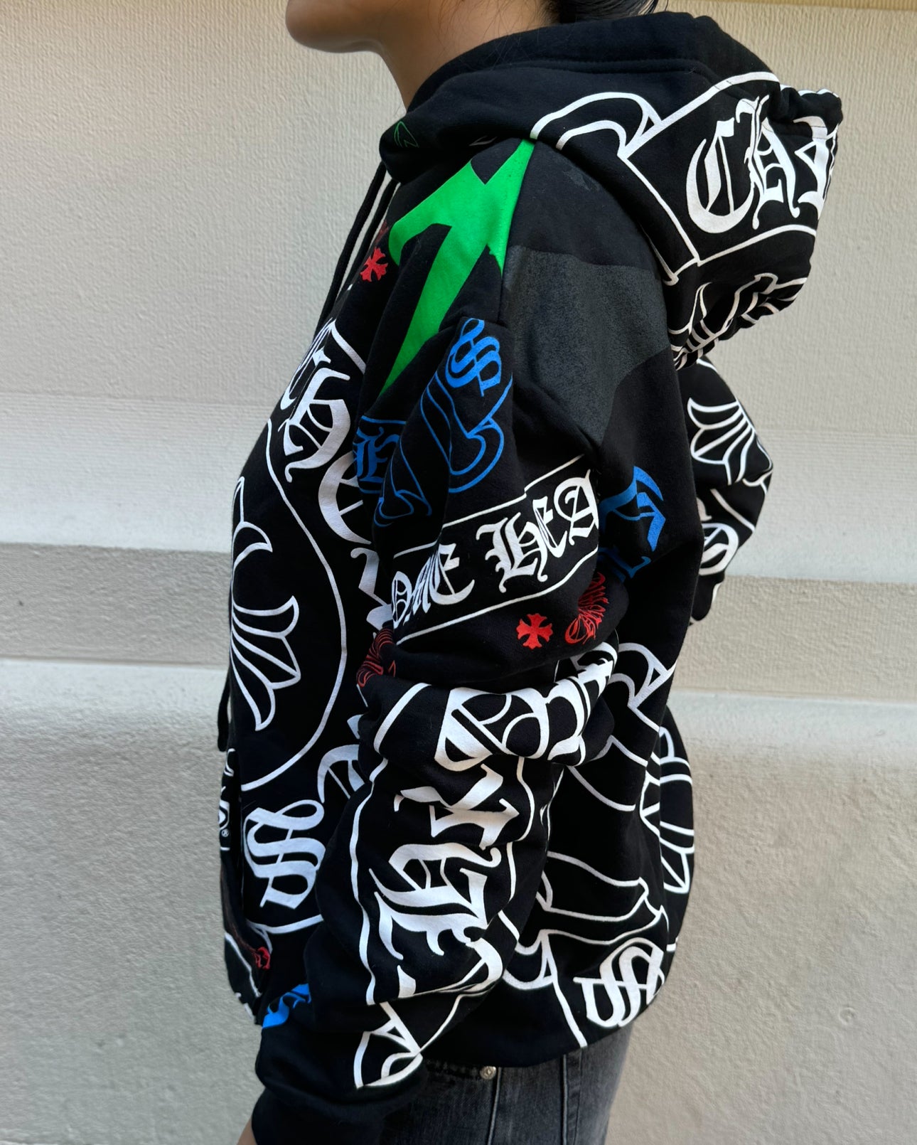 Chrome Hearts Black Stencil Hoodie