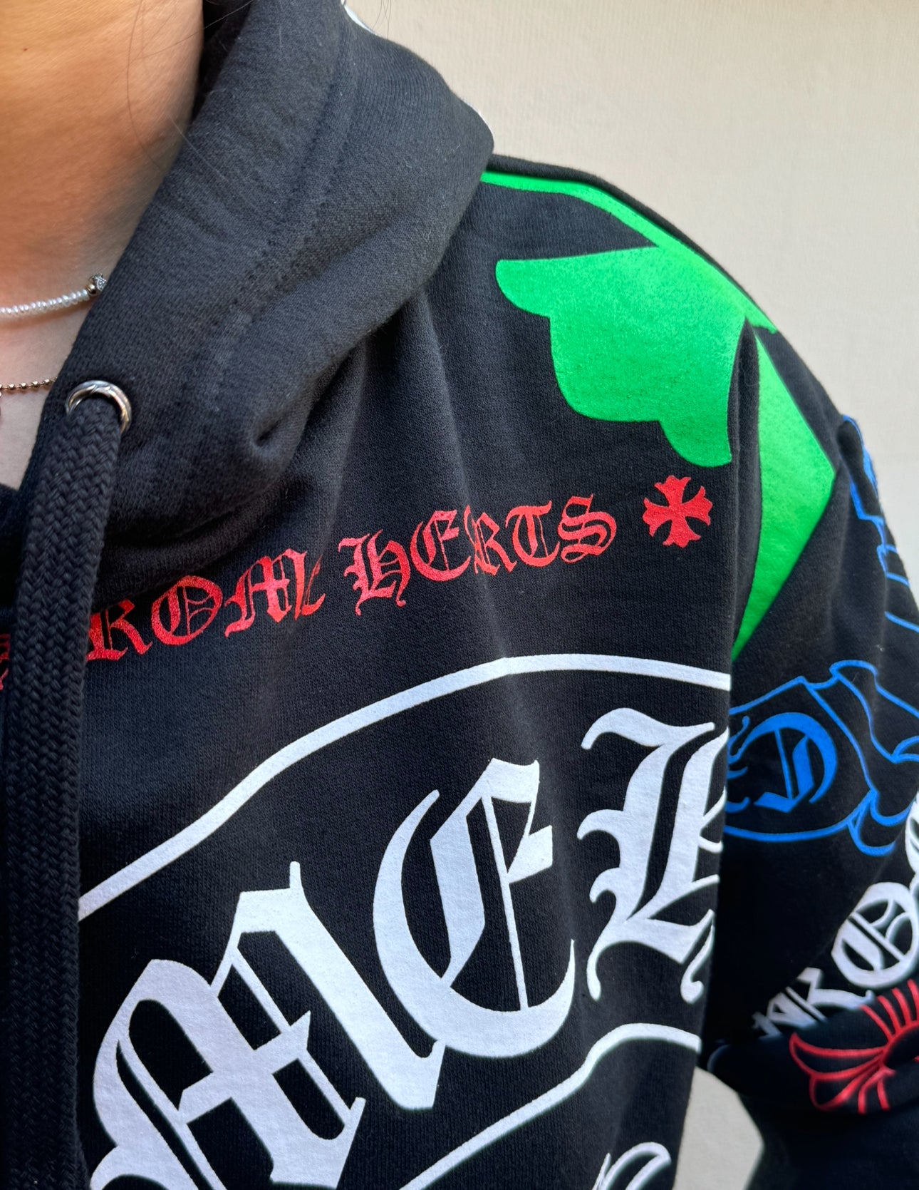 Chrome Hearts Black Stencil Hoodie