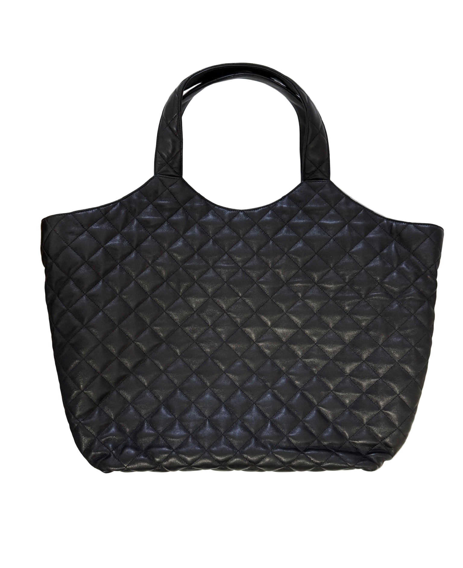 Saint Laurent YSL Black Leather Maxi Tote Bag