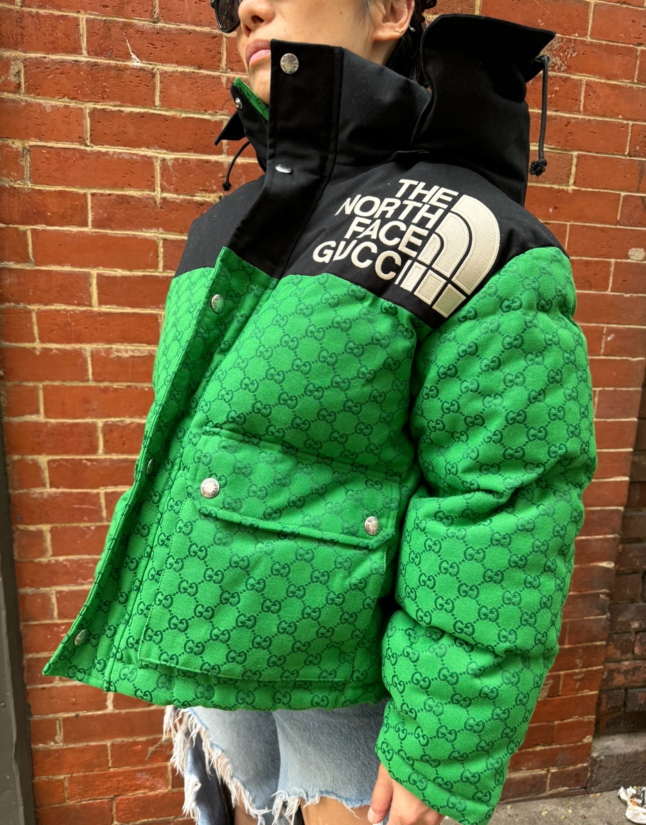 Gucci X North Face Green Puffer Jacket
