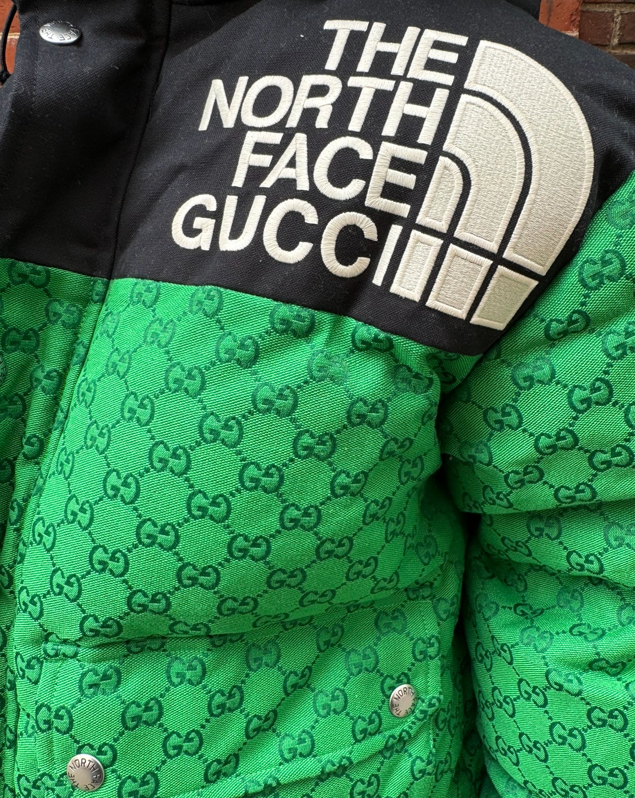 Gucci X North Face Green Puffer Jacket