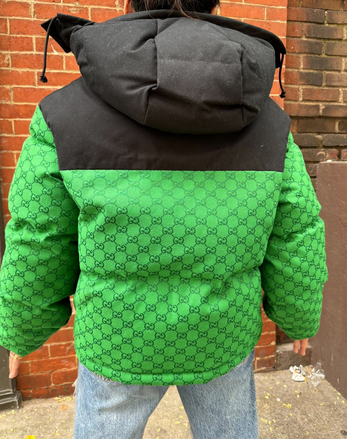 Gucci X North Face Green Puffer Jacket