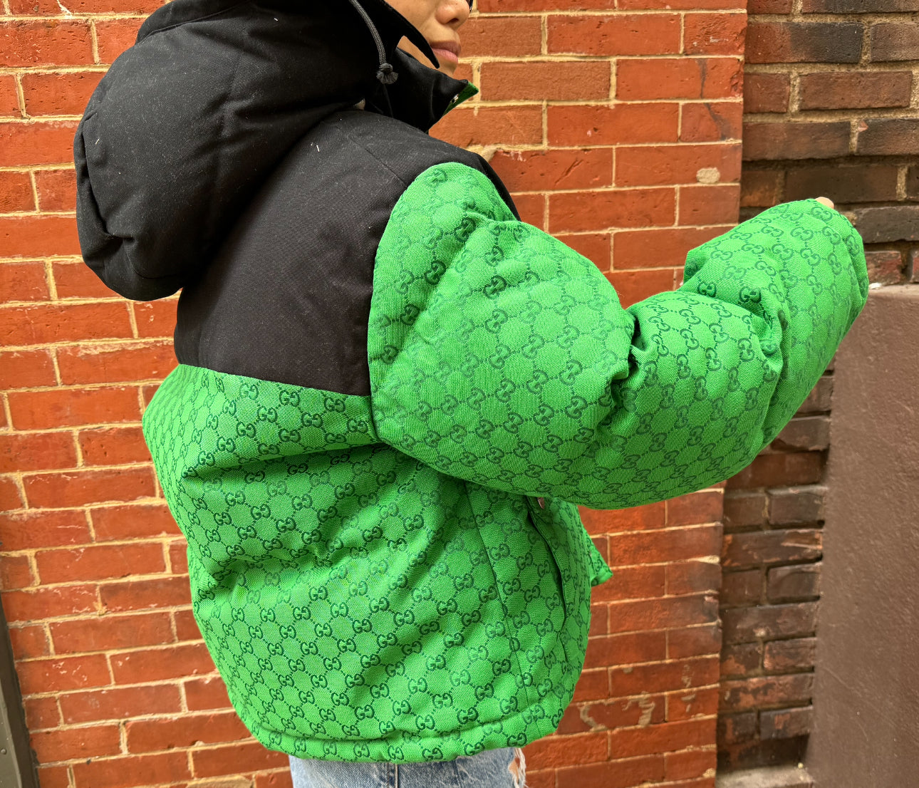 Gucci X North Face Green Puffer Jacket