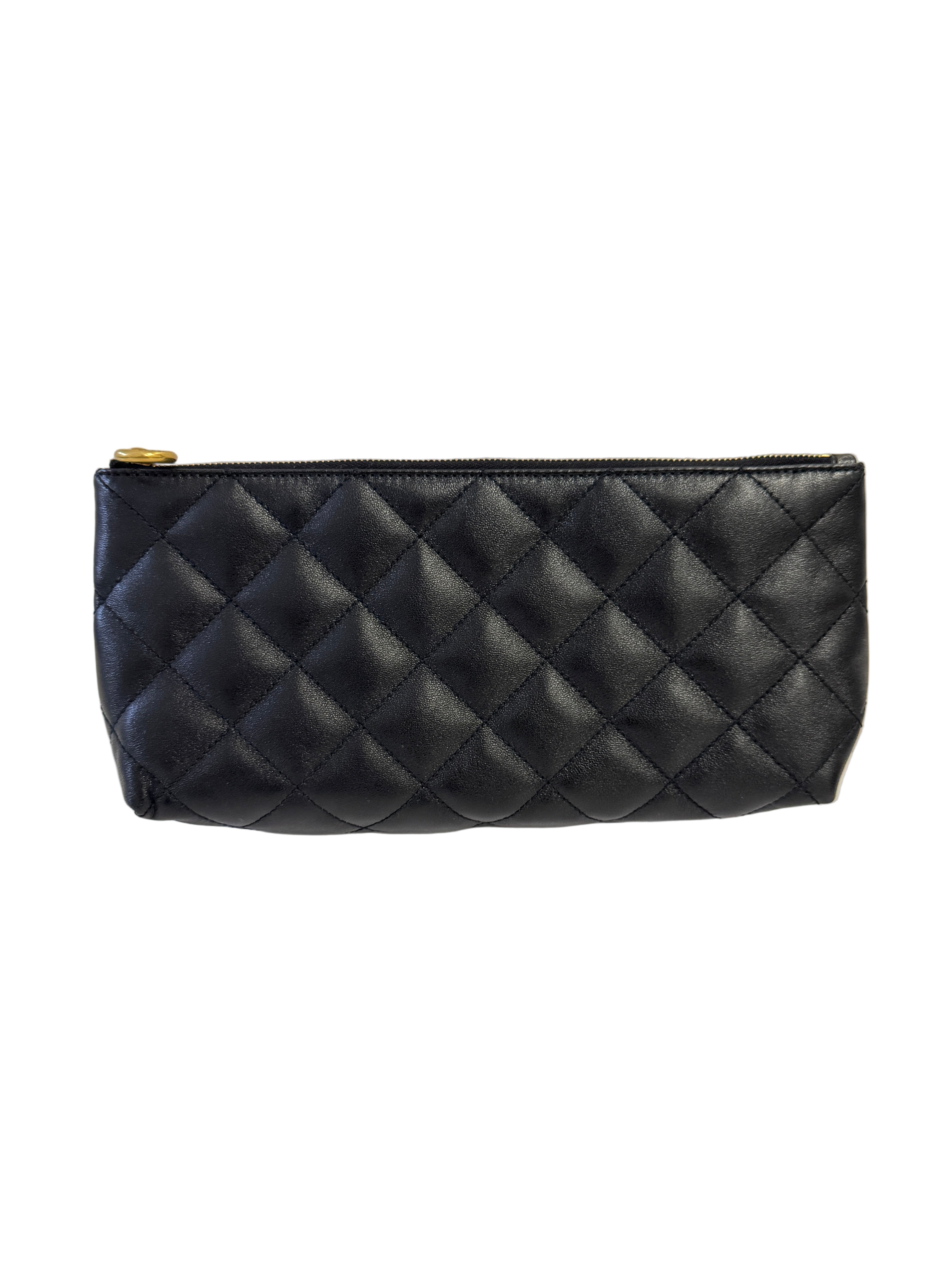 Saint Laurent YSL Black Leather Maxi Tote Bag