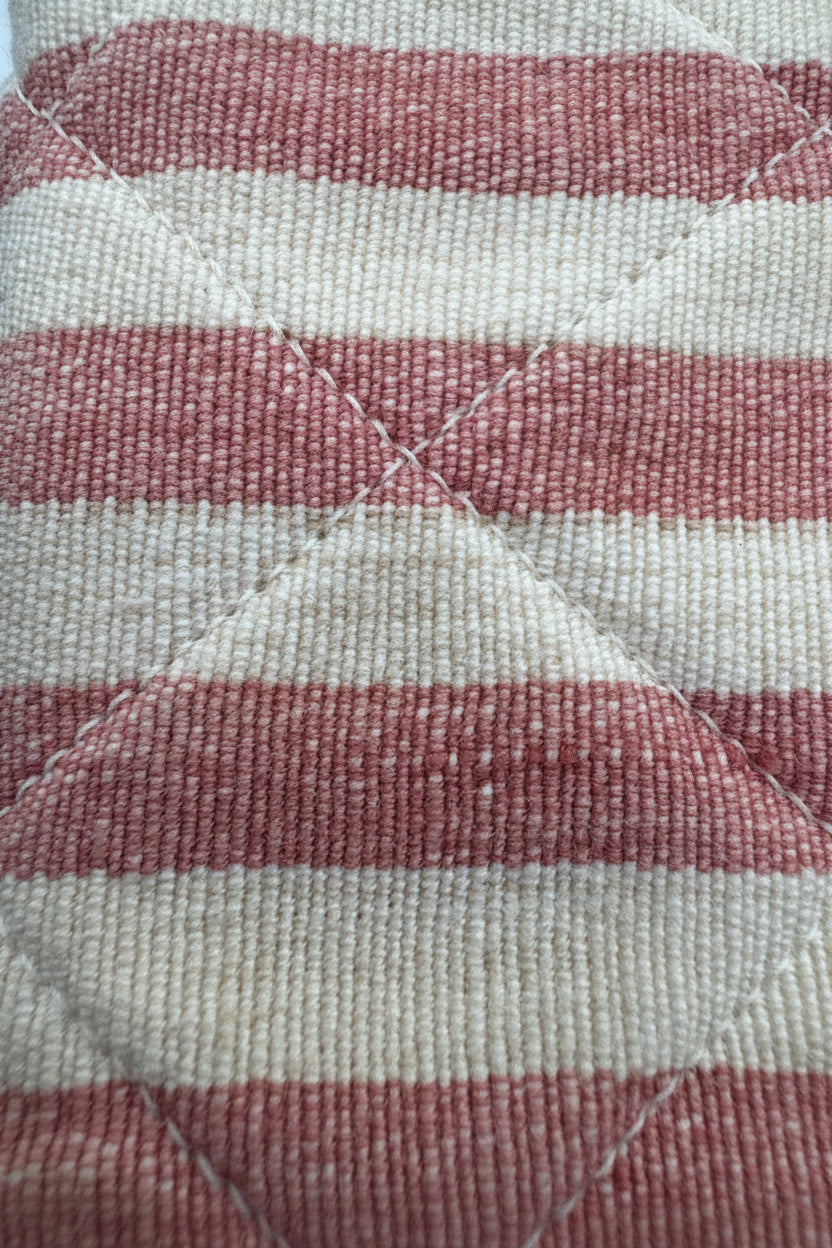 CHANEL 1990s Vintage Pink and White Stripe Flapbag
