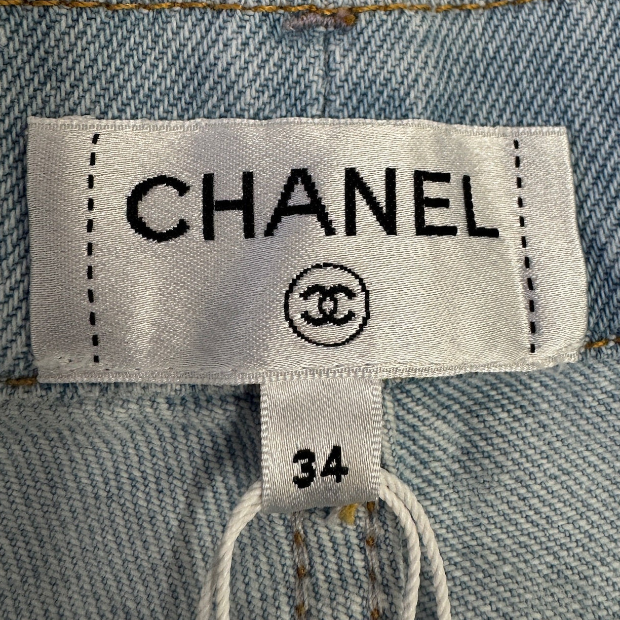 Chanel Blue Denim Pink Tie Dye Wide Leg Jeans