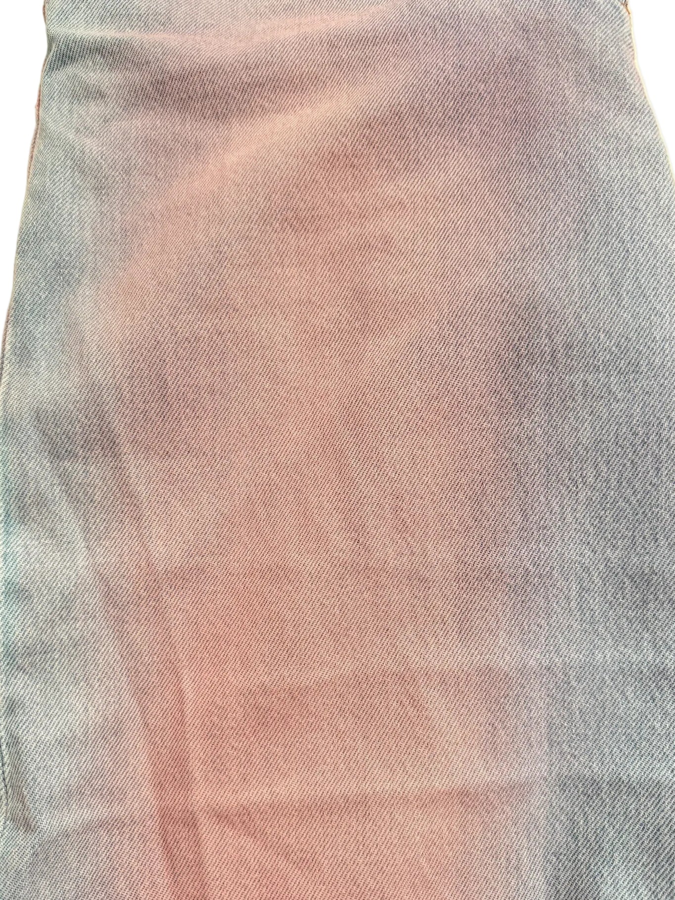 Chanel Blue Denim Pink Tie Dye Wide Leg Jeans