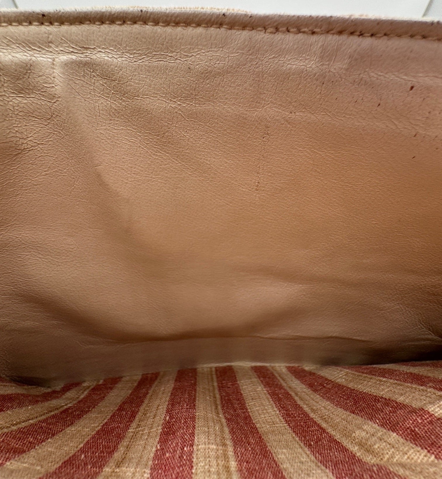 CHANEL 1990s Vintage Pink and White Stripe Flapbag