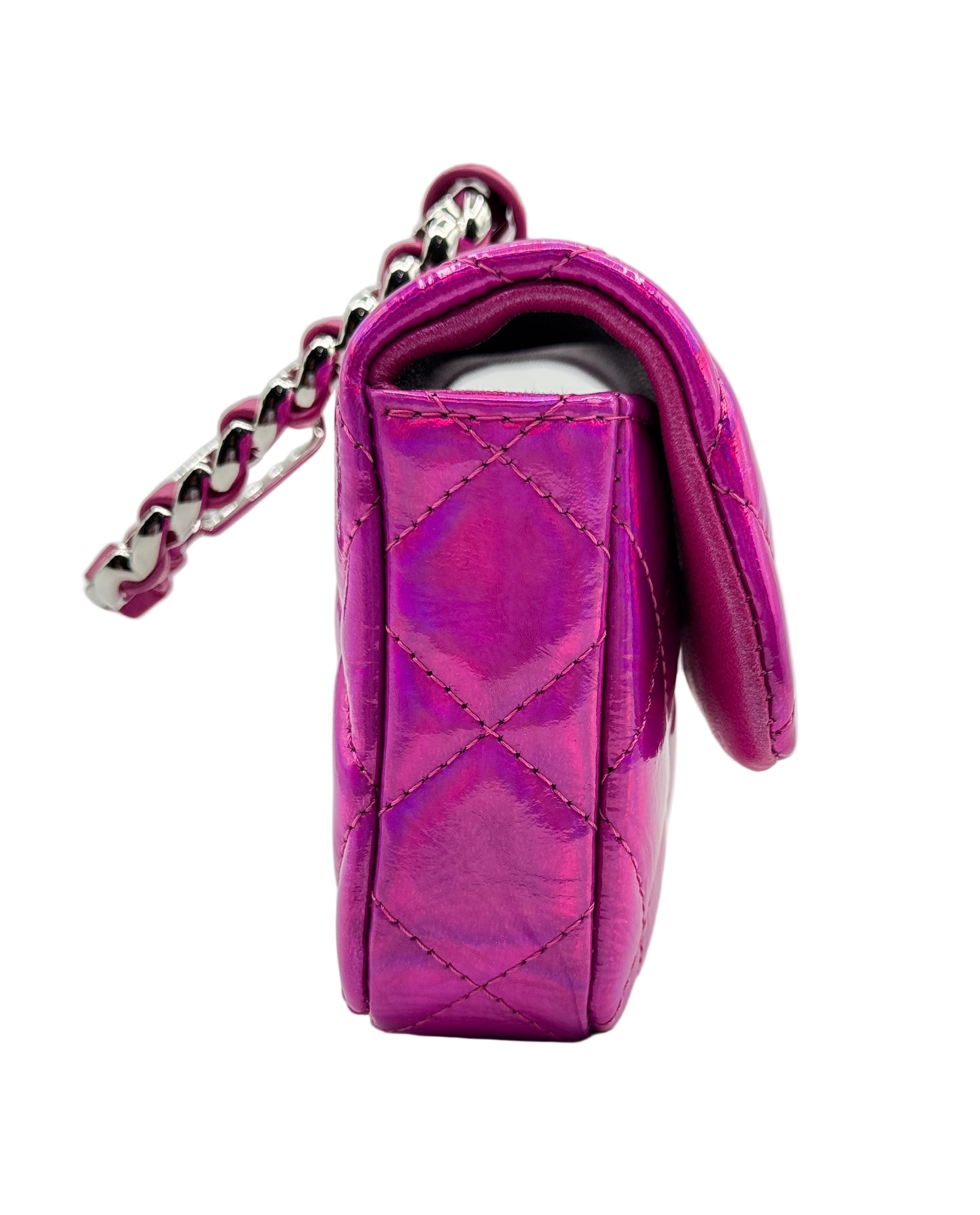 Chanel Pink Iridescent Mirror Bag Charm