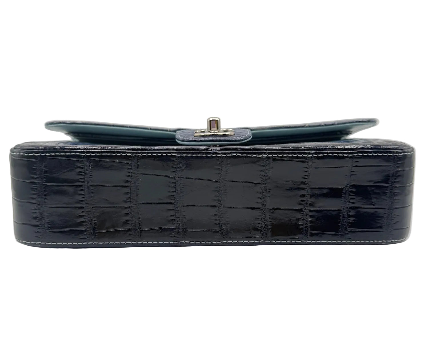 Chanel Ombre Blue Alligator Medium Flapbag