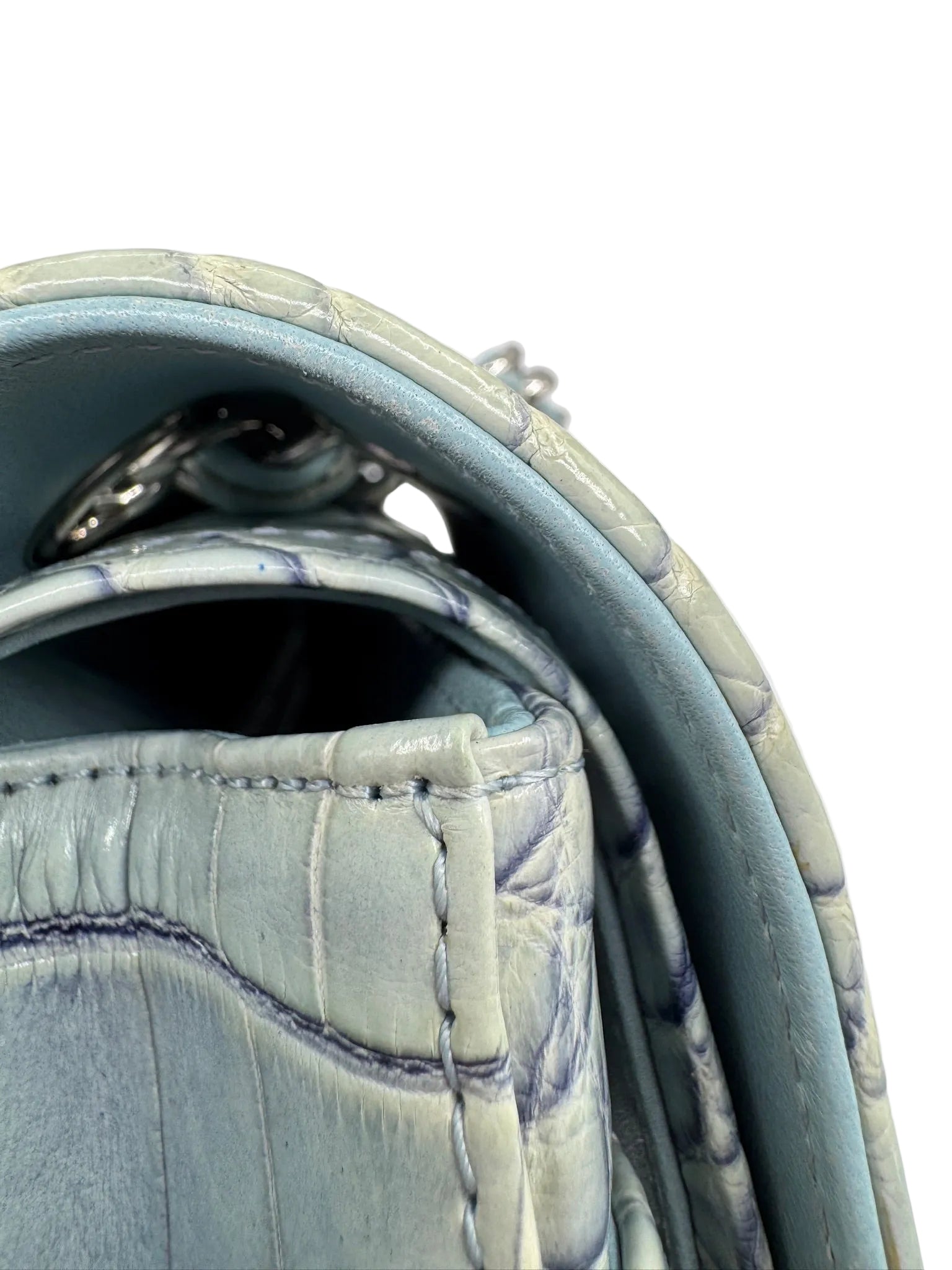 Chanel Ombre Blue Alligator Medium Flapbag
