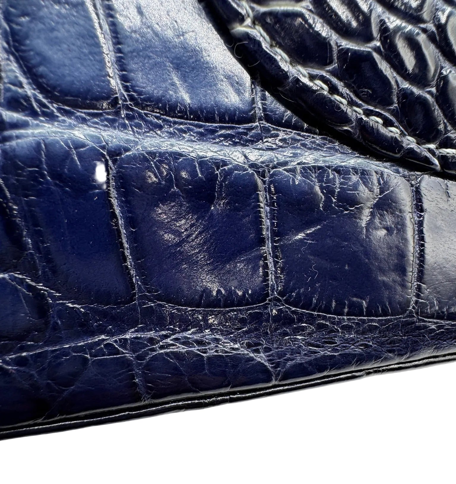 Chanel Ombre Blue Alligator Medium Flapbag