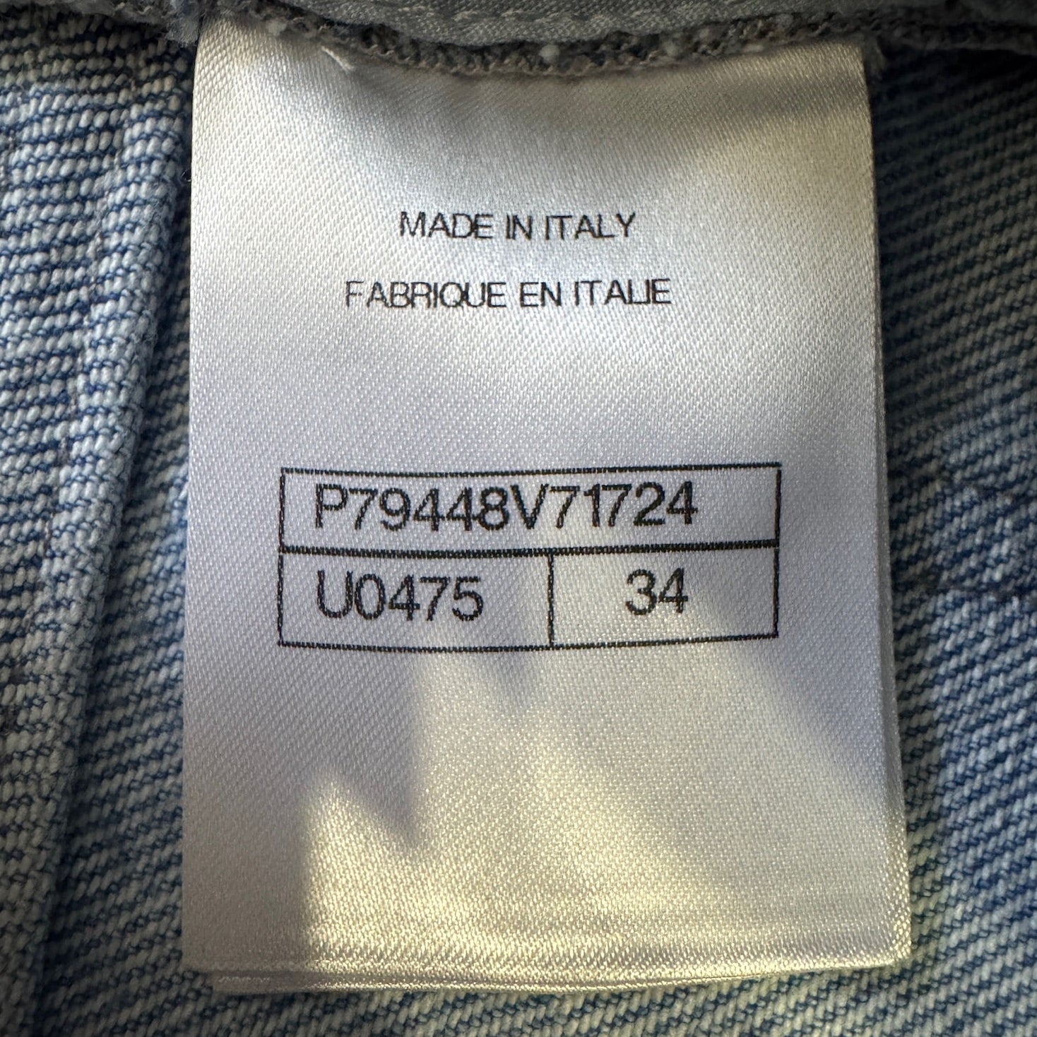 CHANEL Light Blue Wide Leg Jeans Light Blue CC Sequins