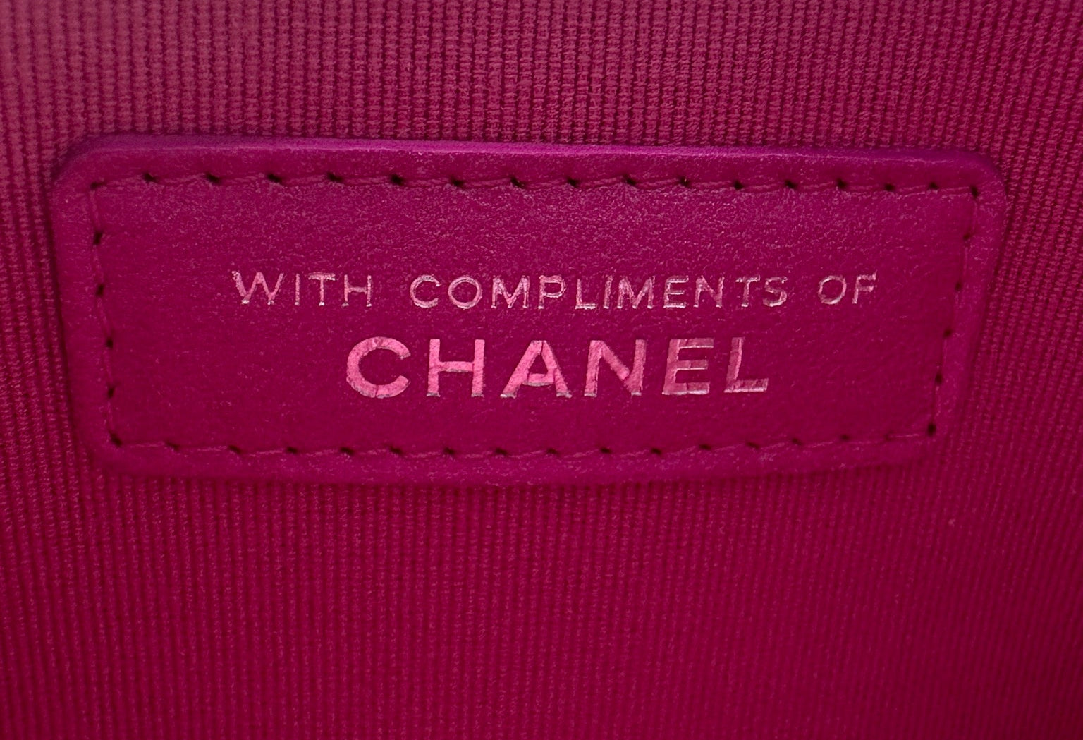 Chanel Pink Iridescent Mirror Bag Charm