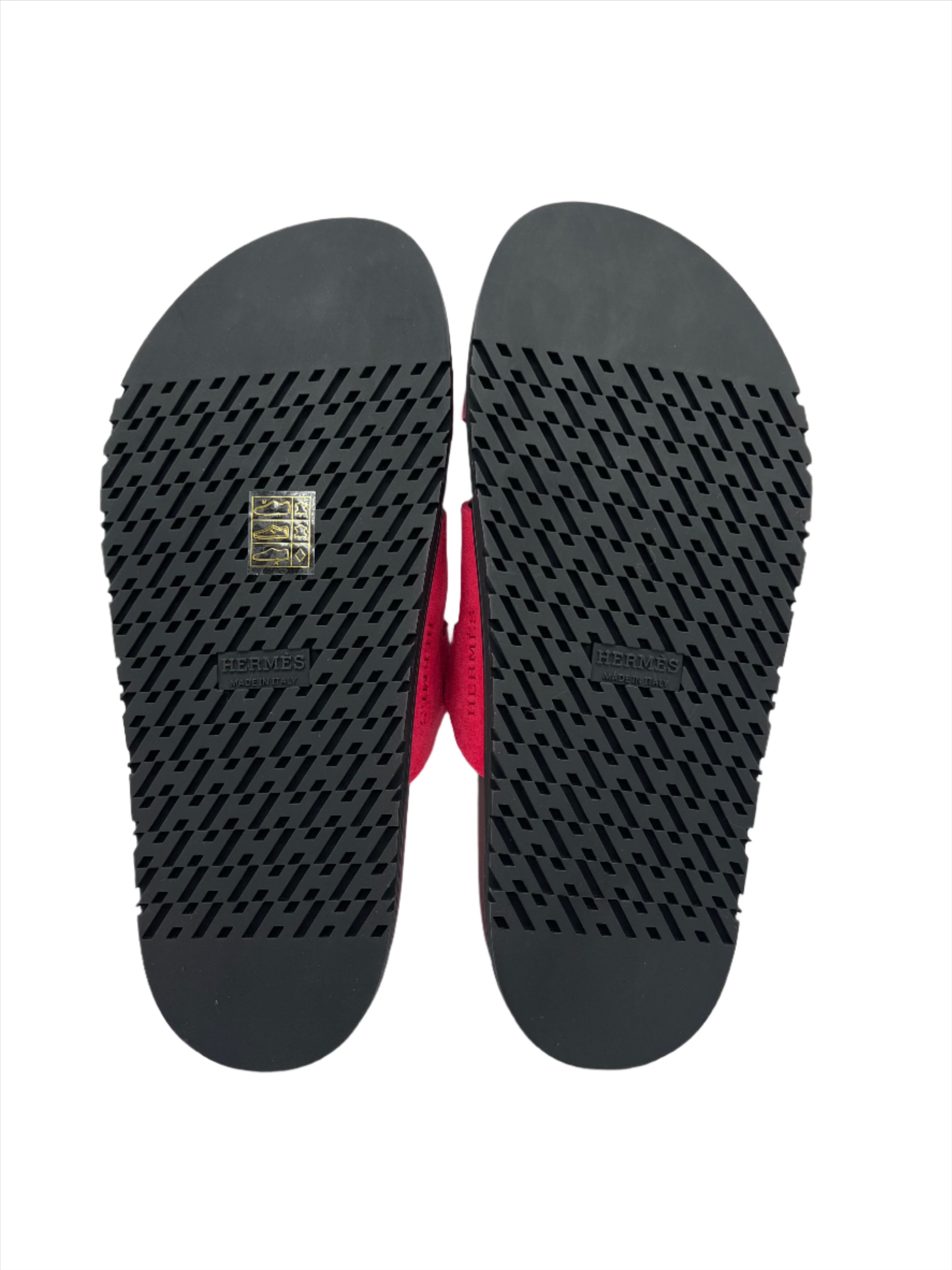 Hermes Rose Framboise Pink Raspberry Chypre Sandals - Size FR 37