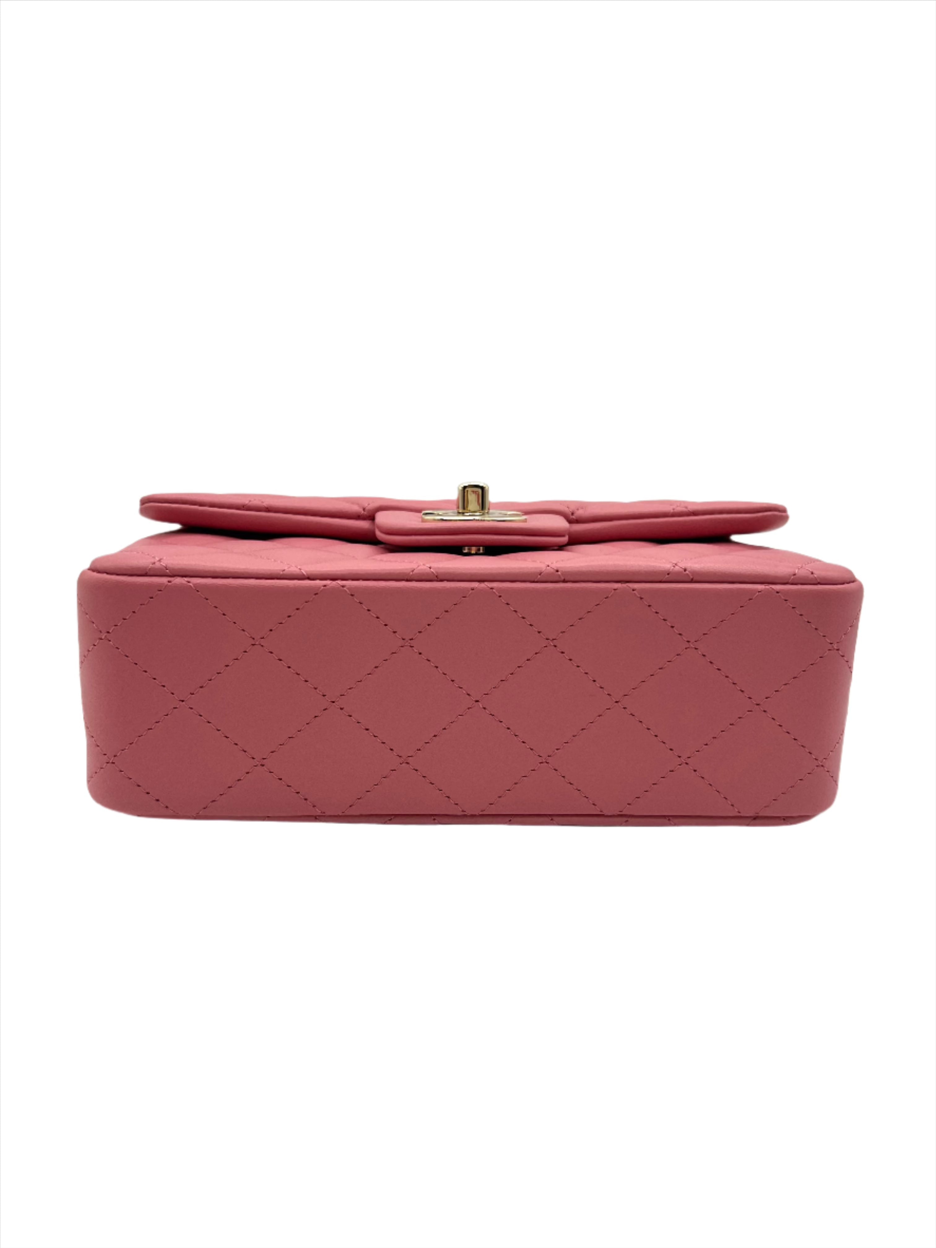 Chanel 22A Pink Mini Top Handle FlapBag