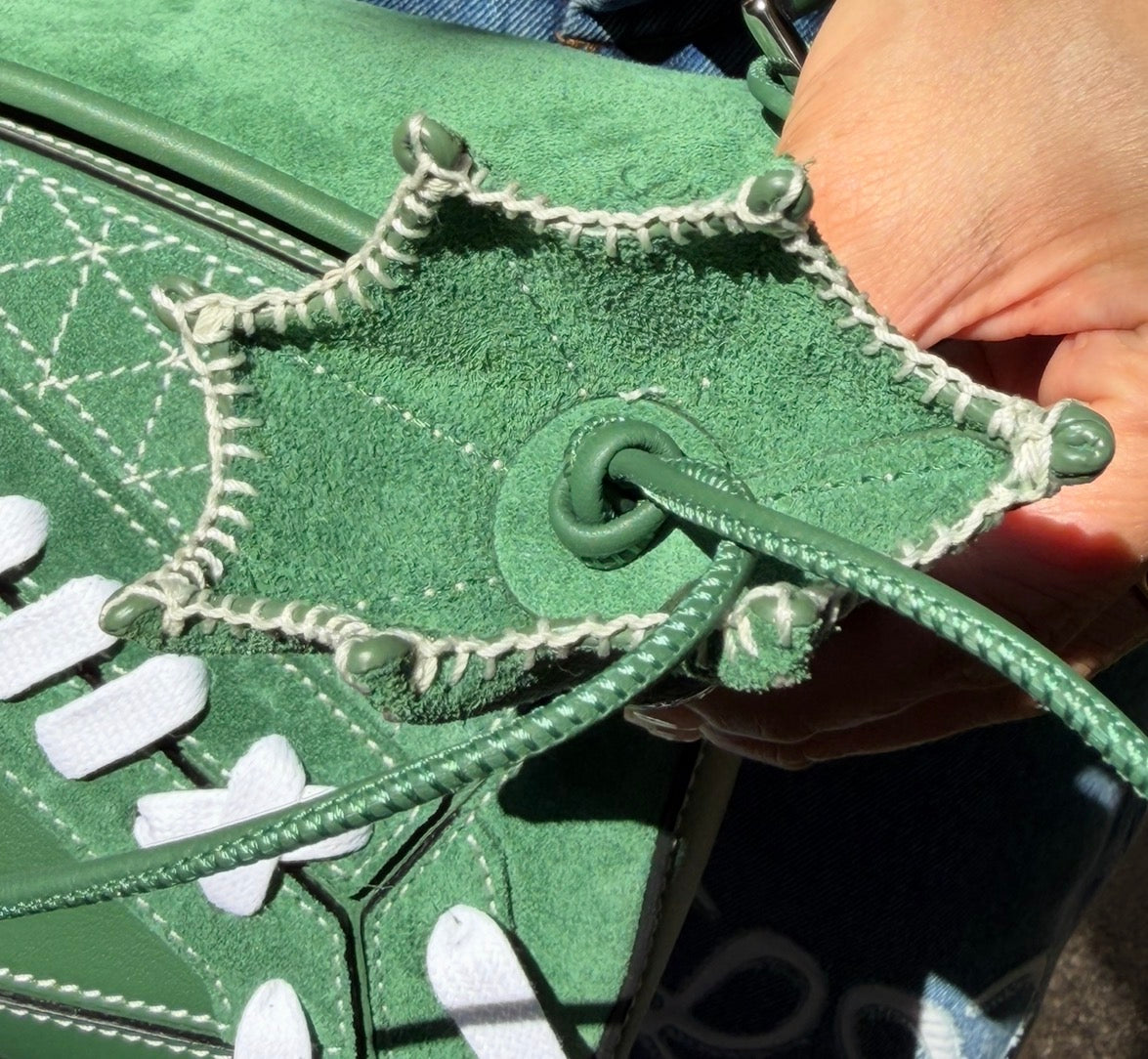 Loewe Green Varsity Puzz Bag Charm