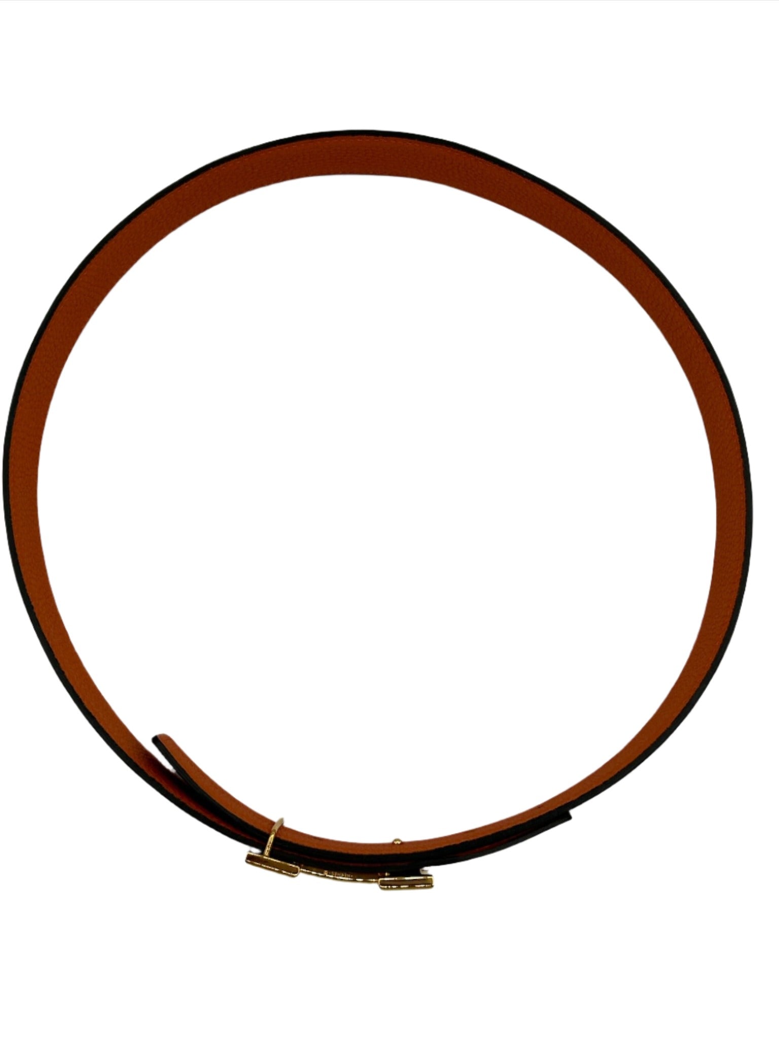 Hermès Black Leather Belt with H Buckle