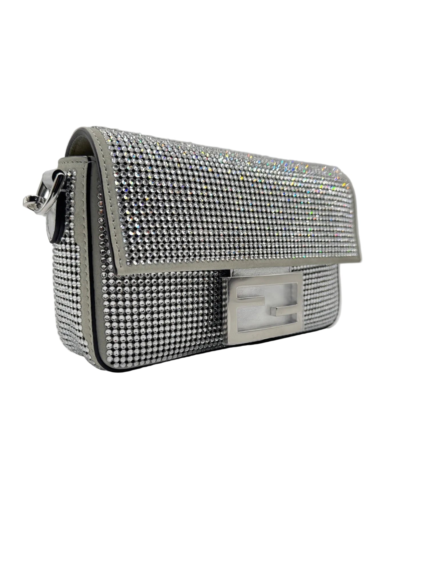 Fendi Mini Silver Crystals Baguette