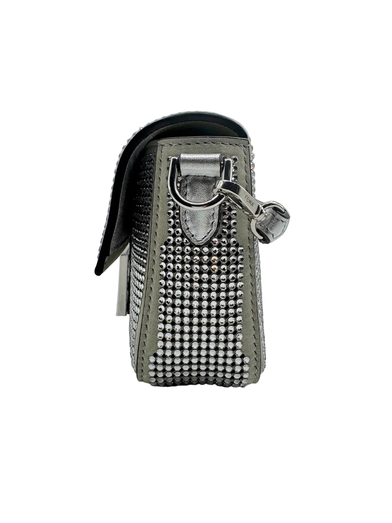 Fendi Mini Silver Crystals Baguette